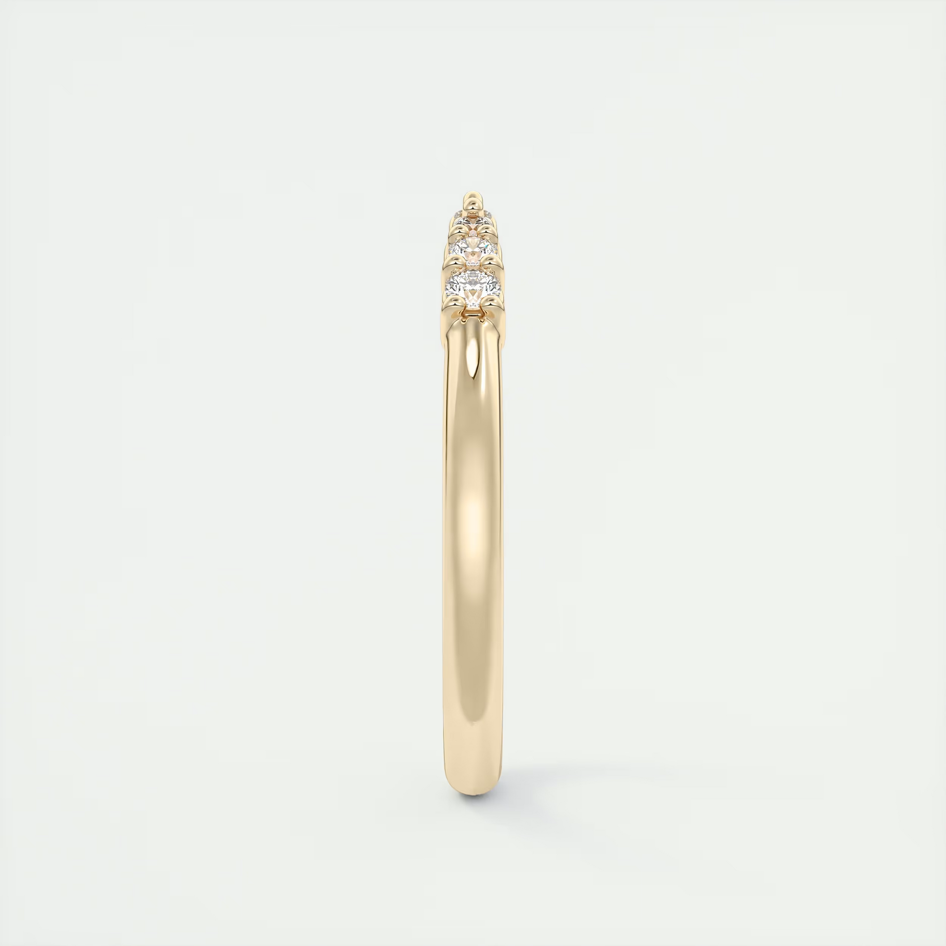 Gap Band Pavé Round Diamond Ring (0.25 TCW)