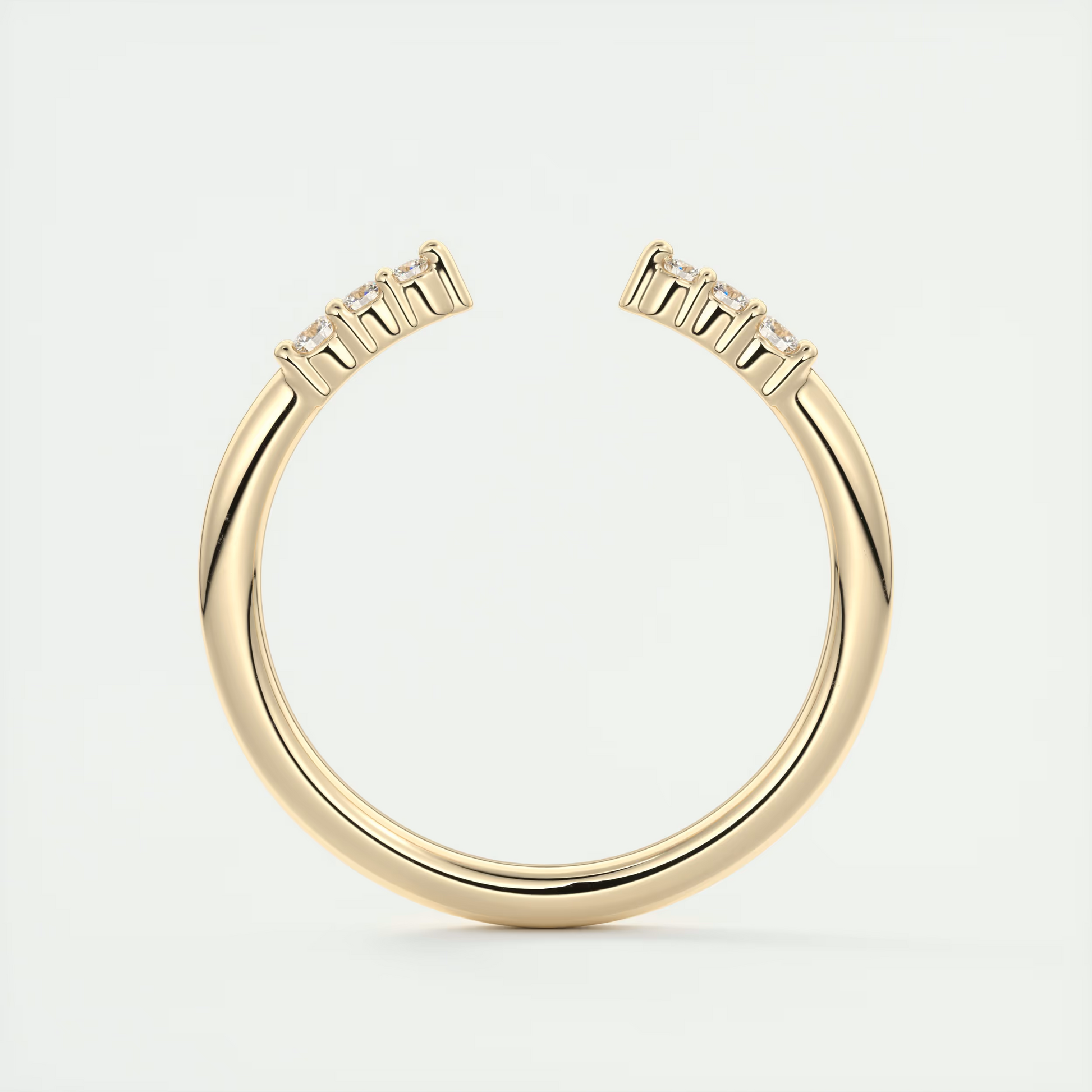 Gap Band Pavé Round Diamond Ring (0.25 TCW)