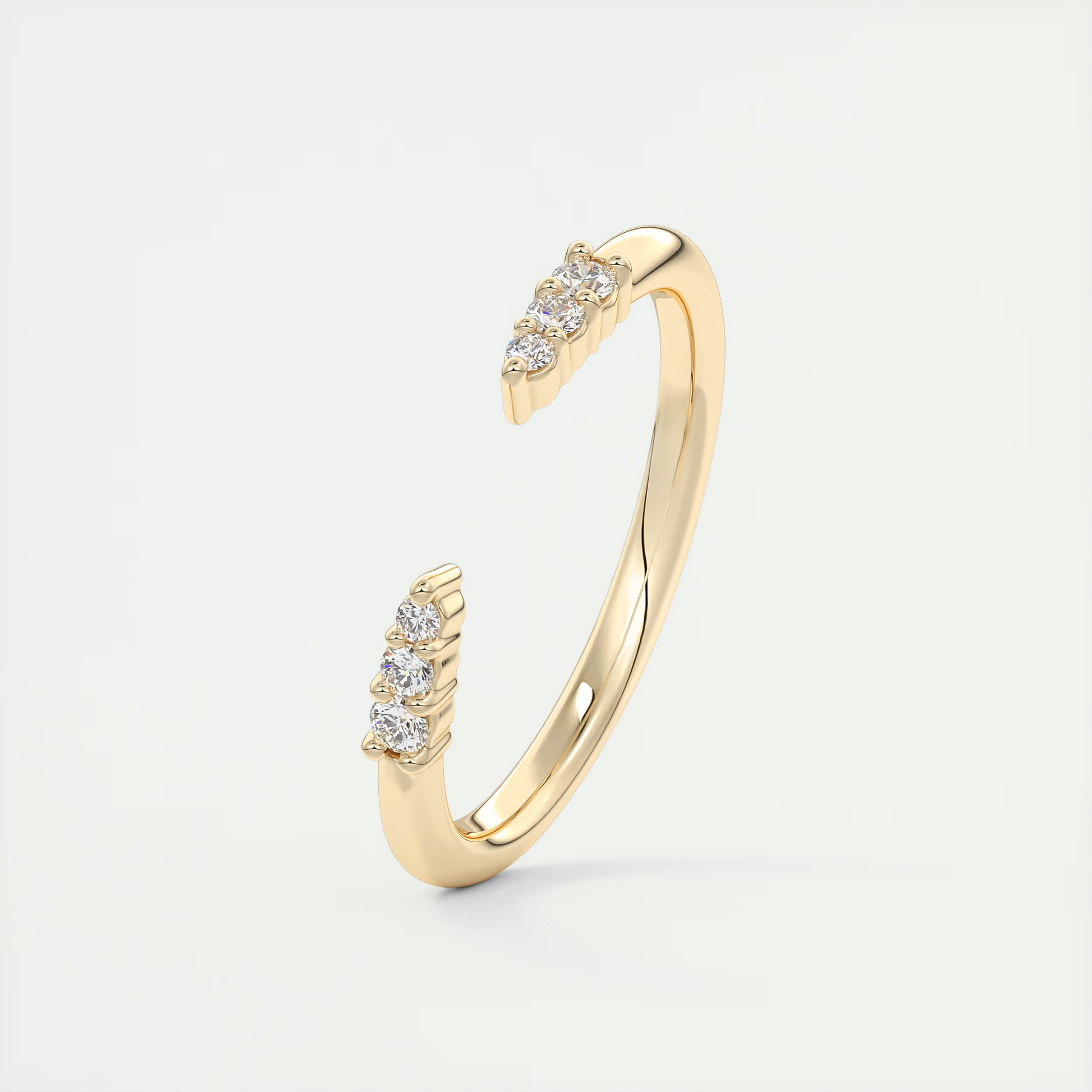 Gap Band Pavé Round Diamond Ring (0.25 TCW)