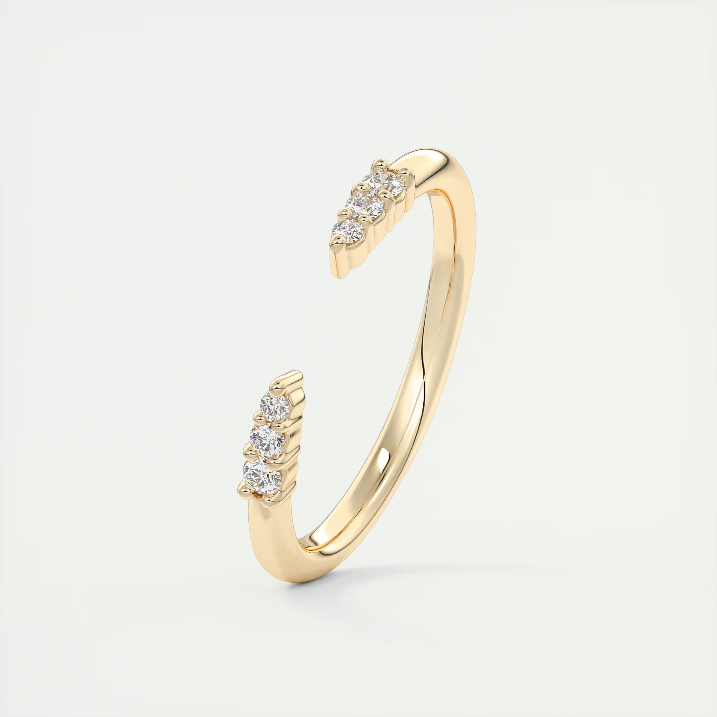 Gap Band Pavé Round Diamond Ring (0.25 TCW)