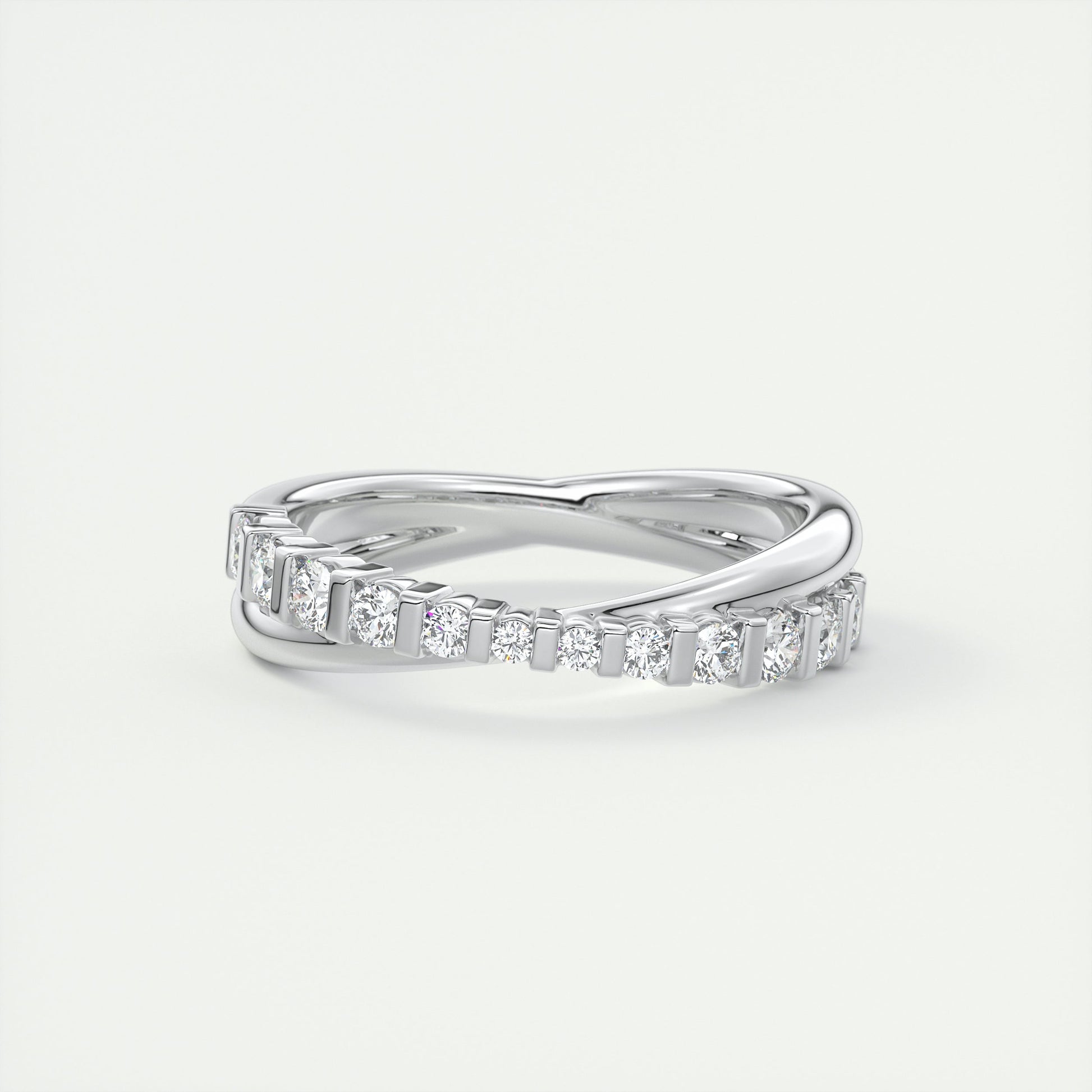 Fizz Crossover Round Diamond Band (0.35 TCW)
