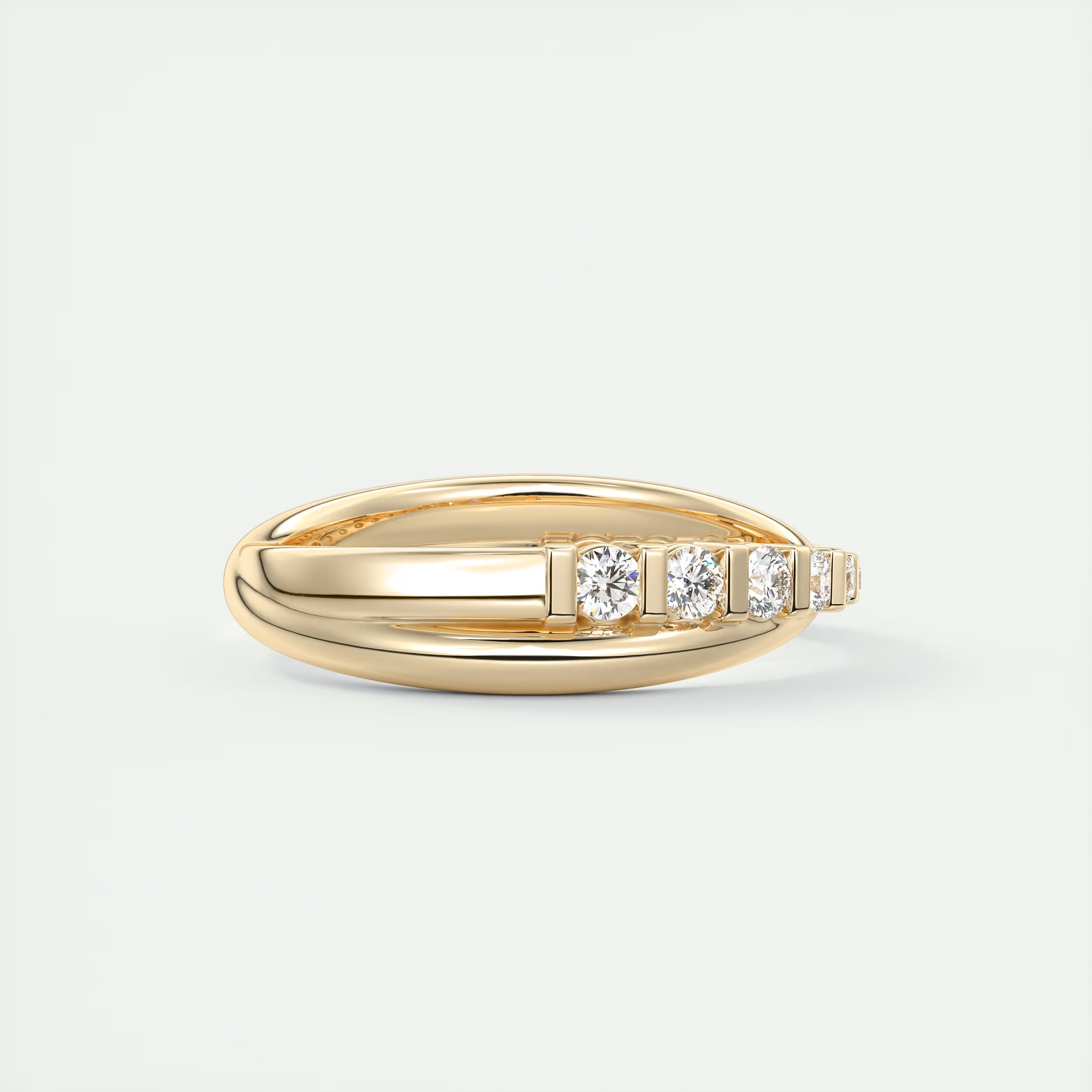 Fizz Crossover Round Diamond Band (0.35 TCW)
