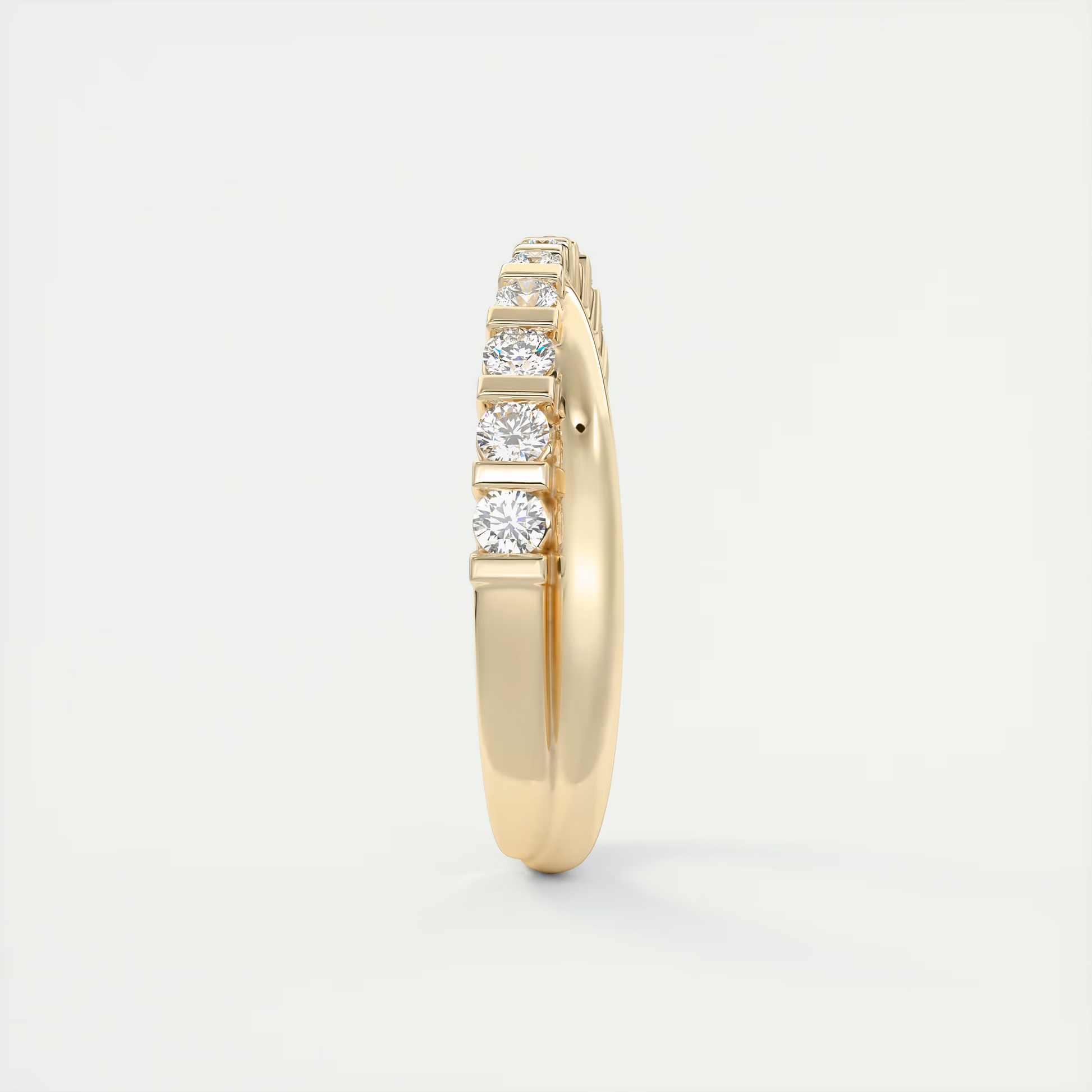 Fizz Crossover Round Diamond Band (0.35 TCW)