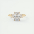 Eternal 2 Carat Radiant Plunge Three-Stone Engagement Ring