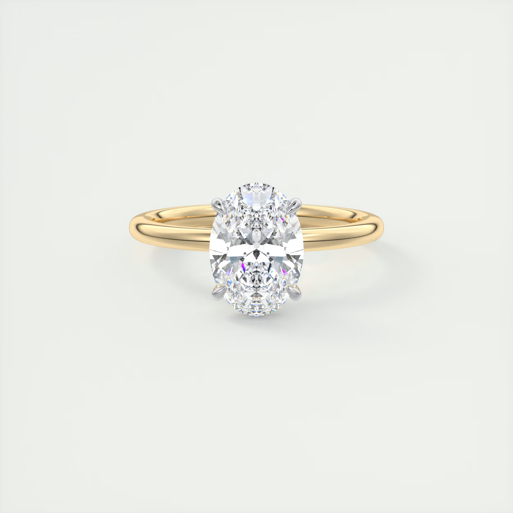Serene 2 Carat Oval Solitaire Diamond Ring