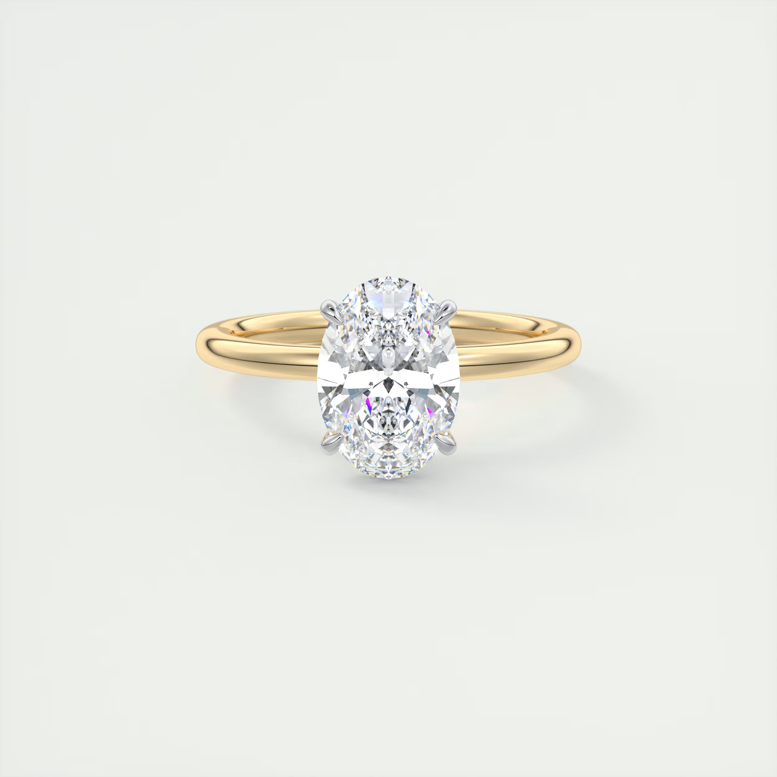 Serene 2 Carat Oval Solitaire Diamond Ring