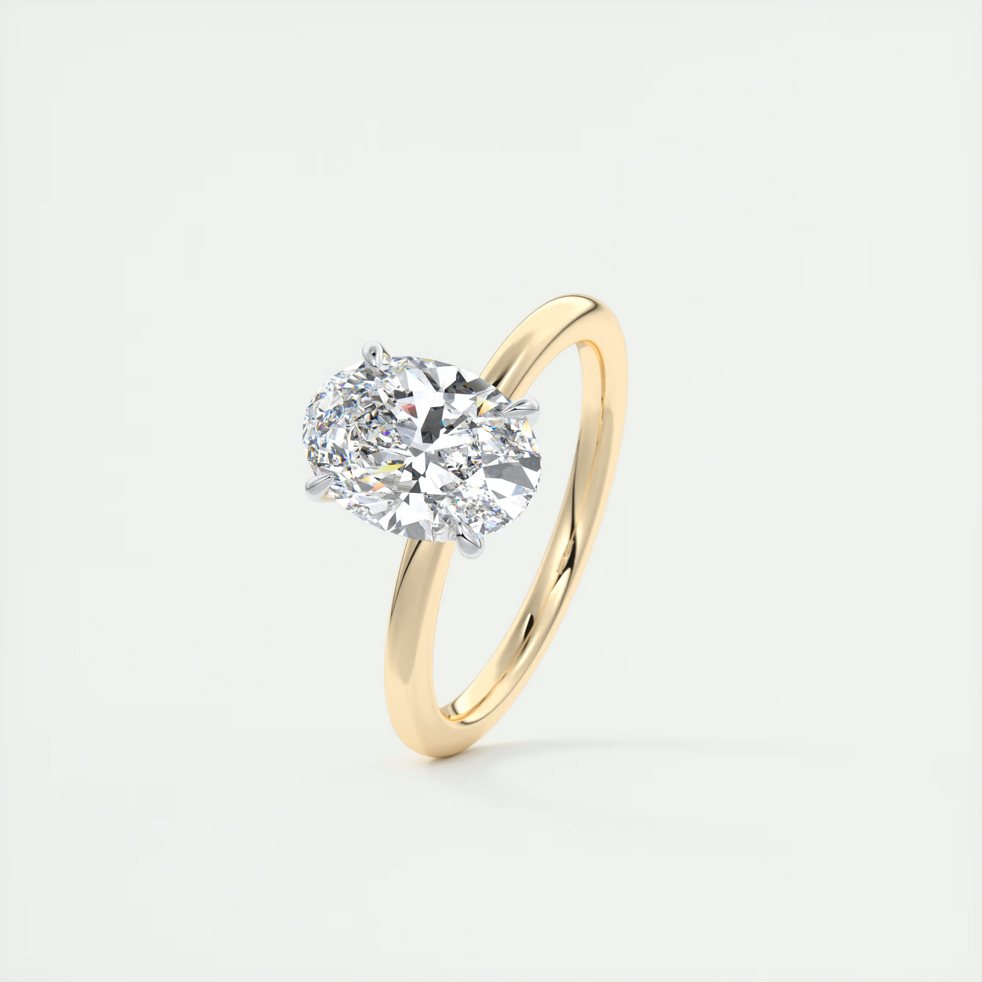 Serene 2 Carat Oval Solitaire Diamond Ring