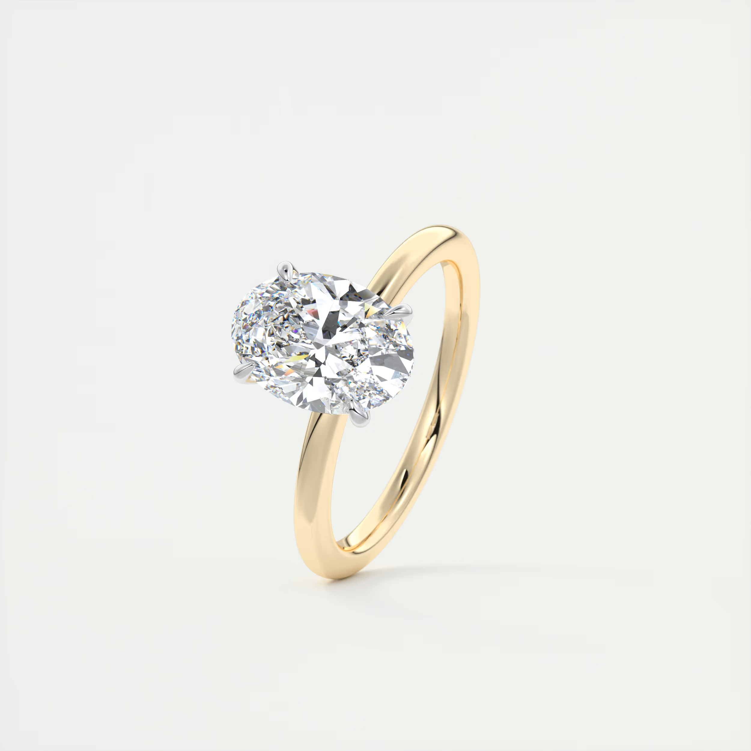 Serene 2 Carat Oval Solitaire Diamond Ring