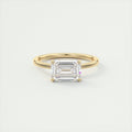 2 Carat East West Emerald Flush Stacking Solitaire