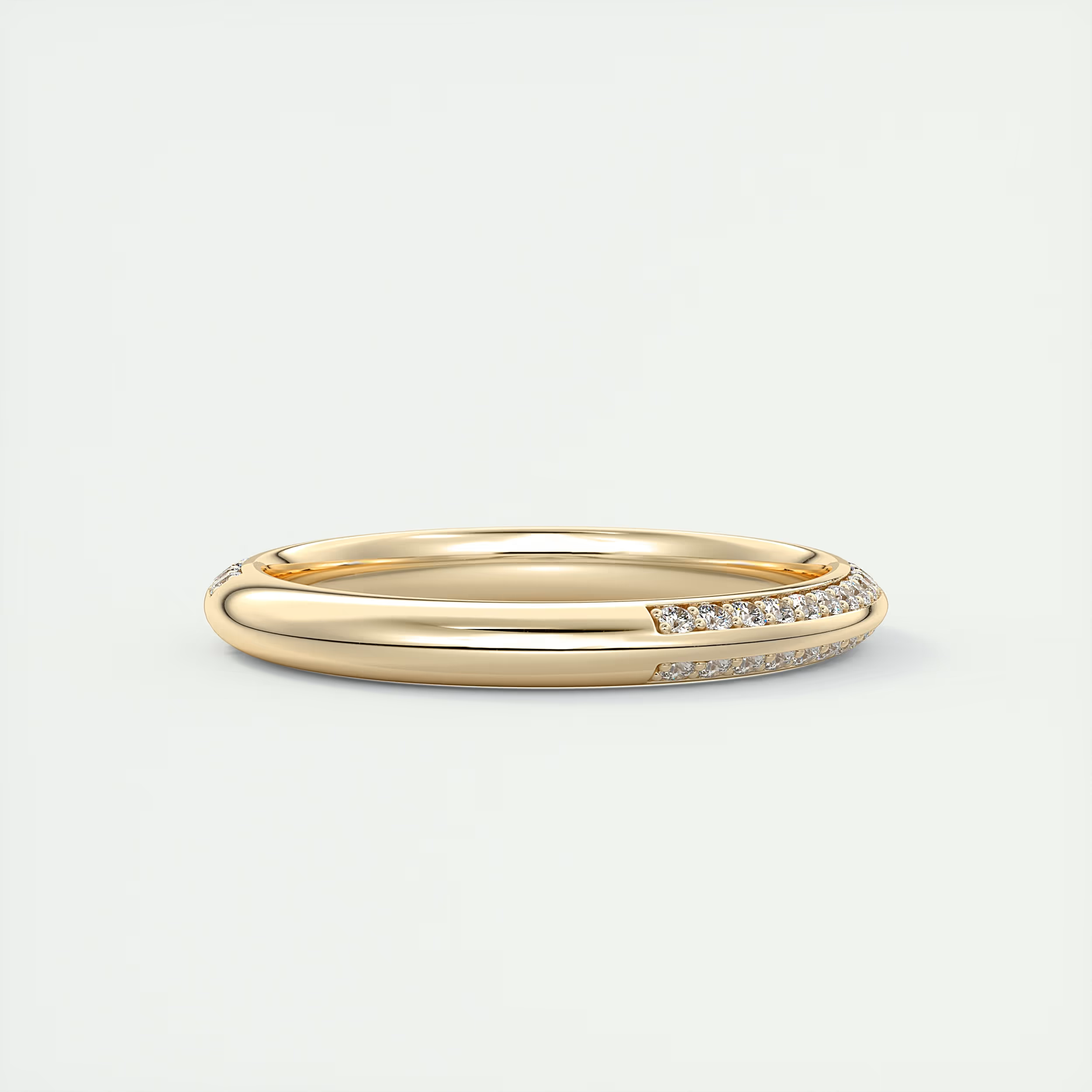 Butterknife Pavé Round Diamond Band (0.35 TCW)