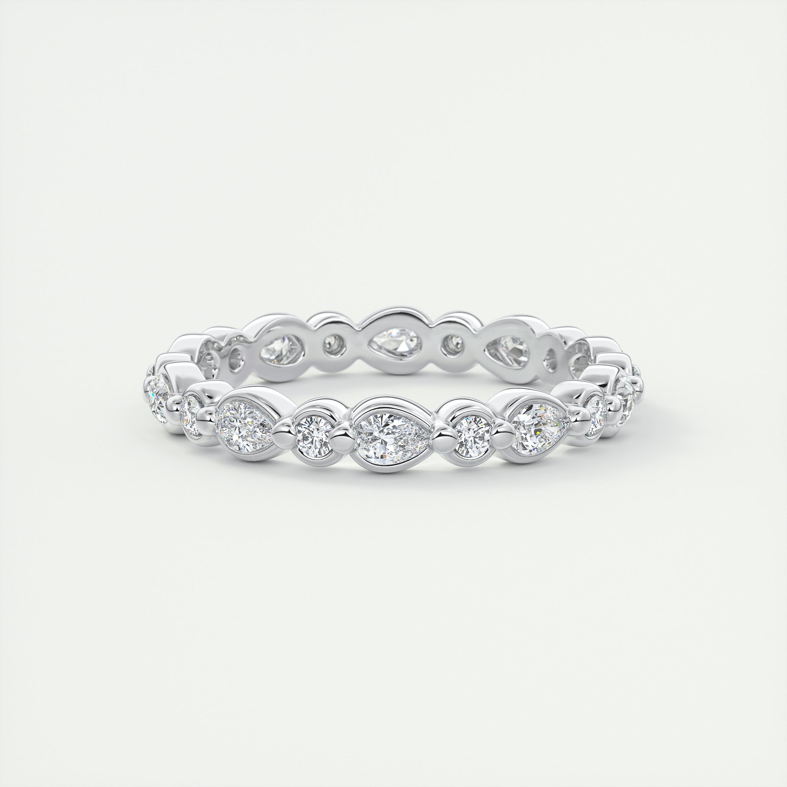 Meringue Pear & Round Diamond Band (0.70 TCW)
