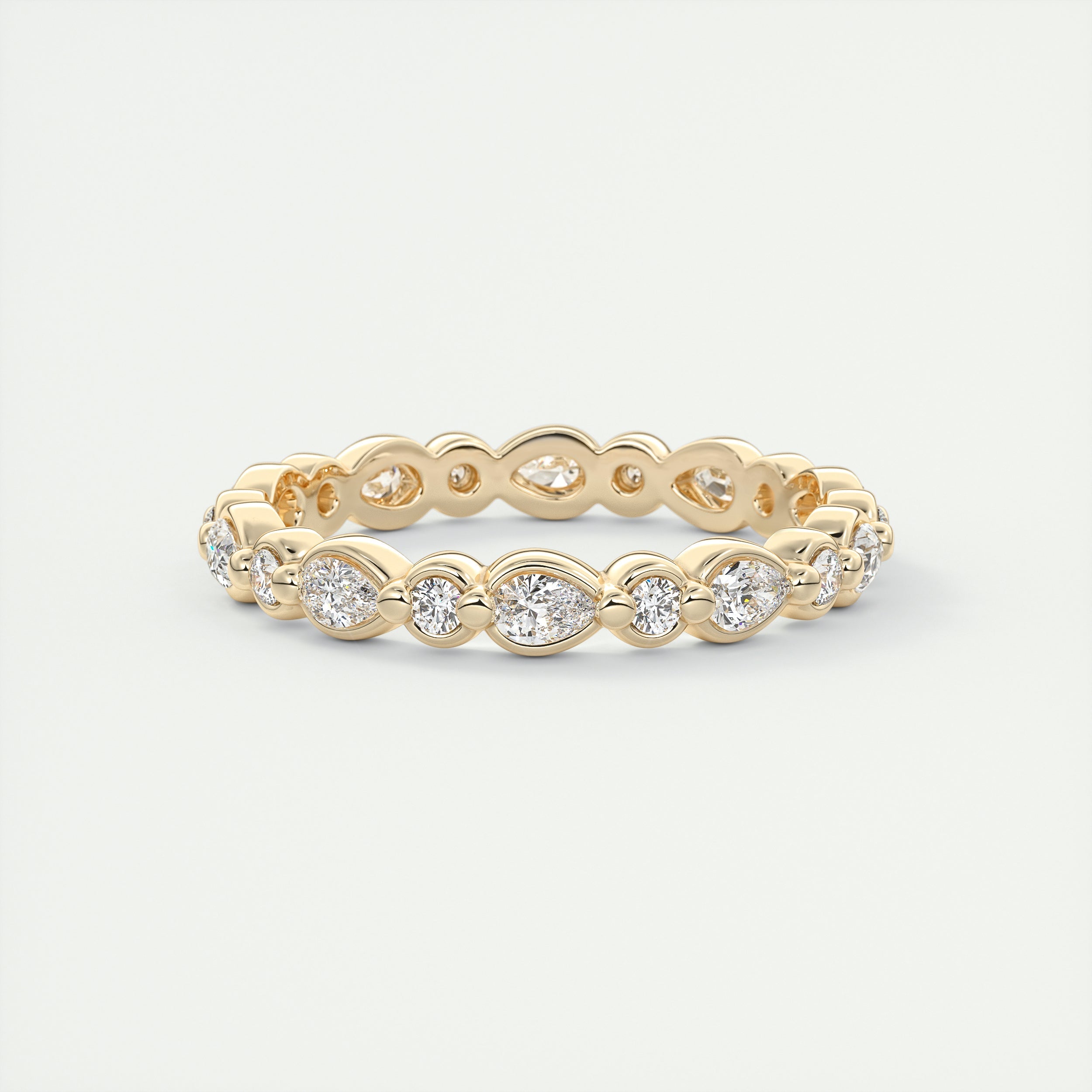 Meringue Pear & Round Diamond Band (0.70 TCW)
