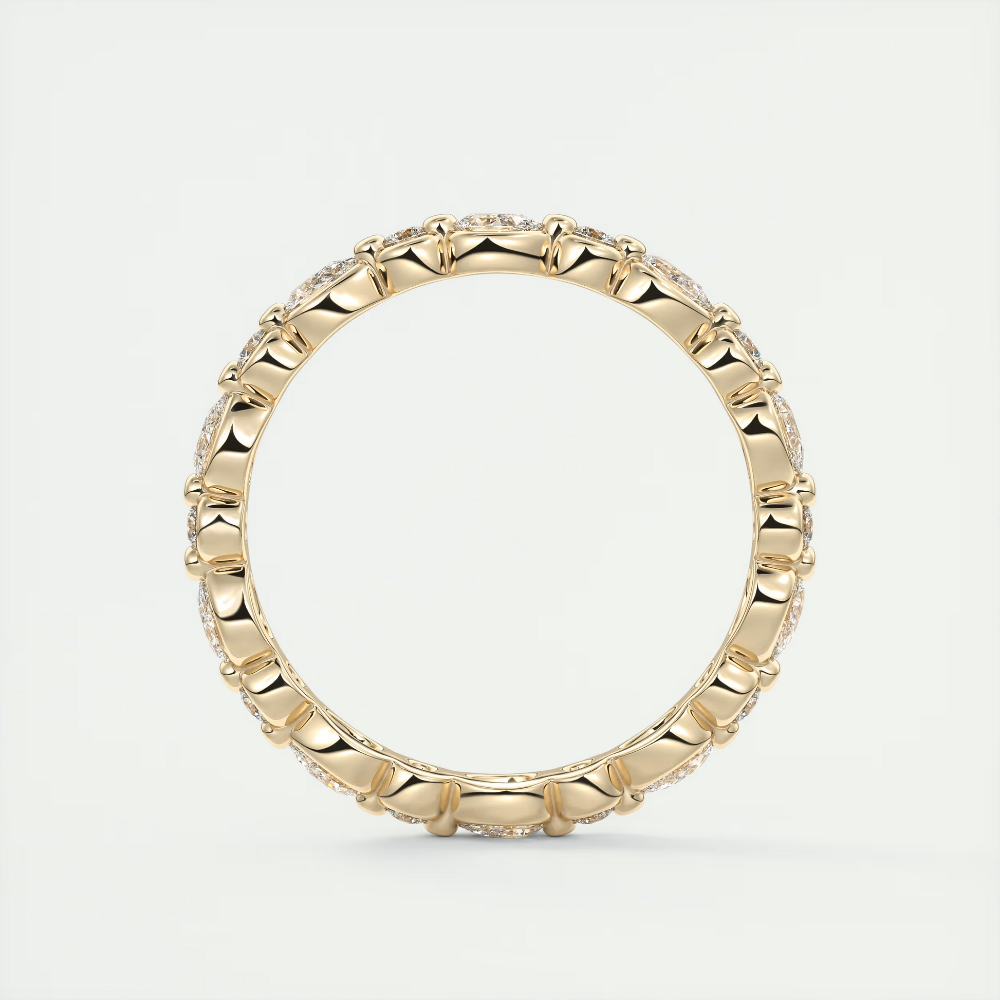 Meringue Pear & Round Diamond Band (0.70 TCW)