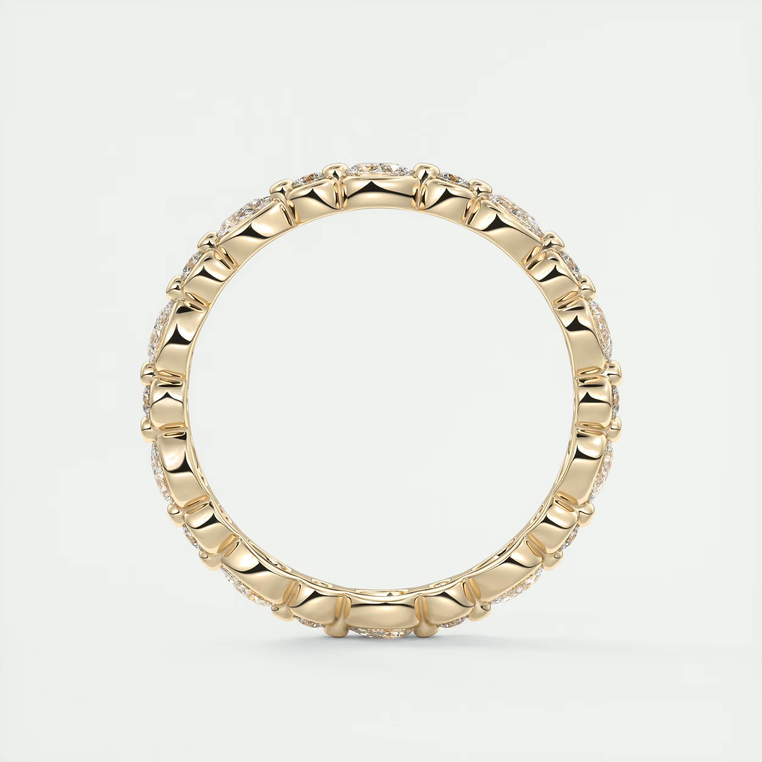 Meringue Pear & Round Diamond Band (0.70 TCW)