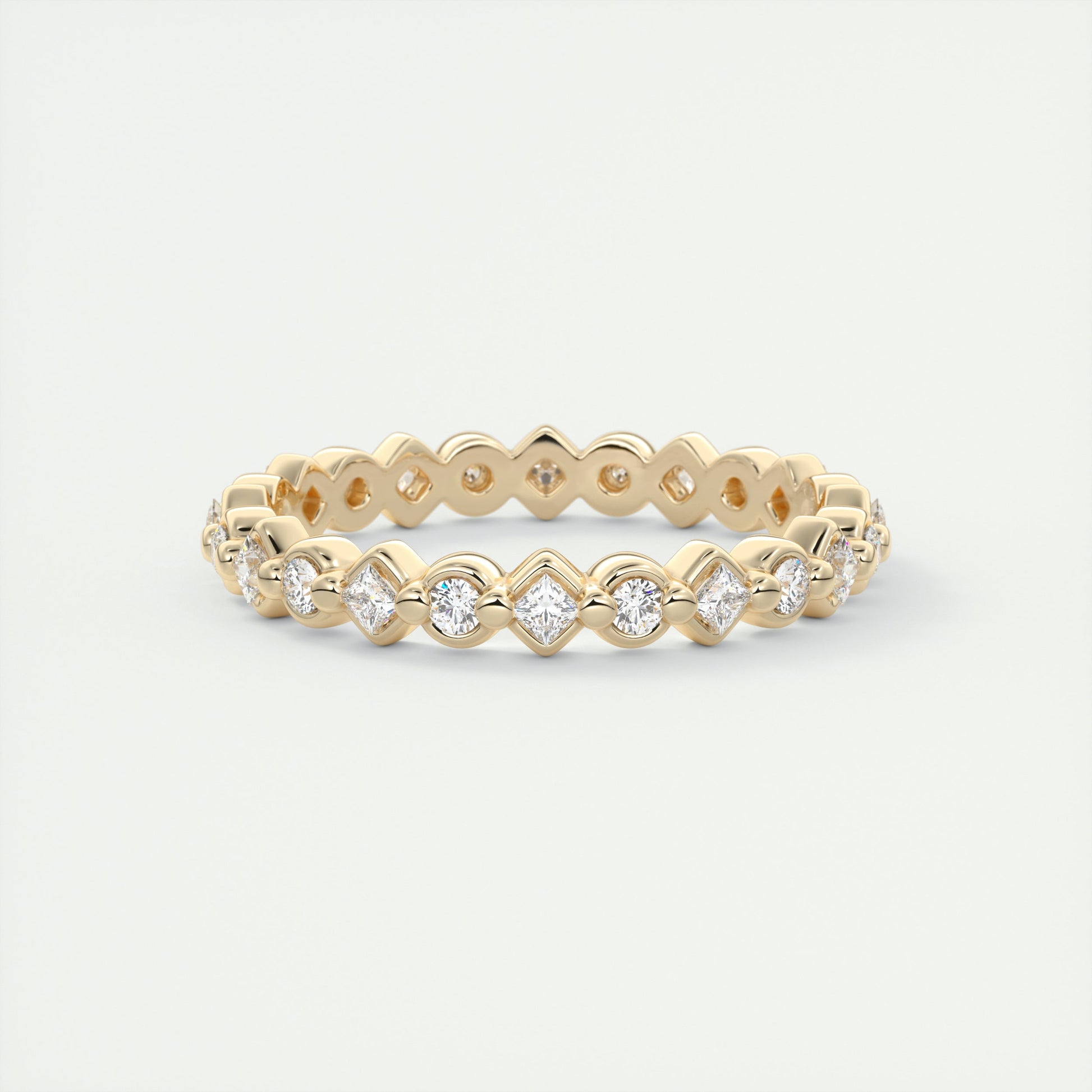Princess and Round Eternity Band (0.50 TCW)