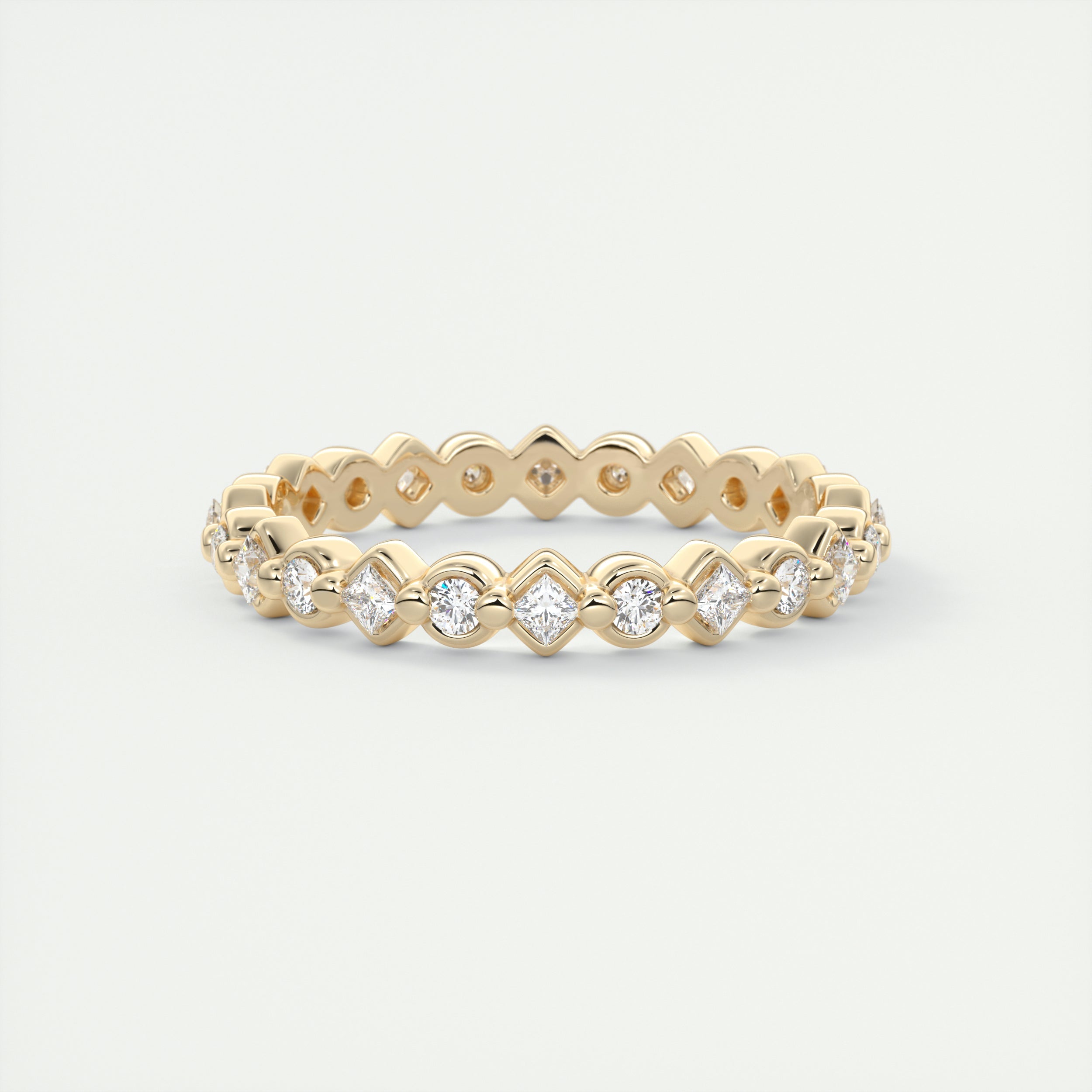 Princess and Round Eternity Band (0.50 TCW)