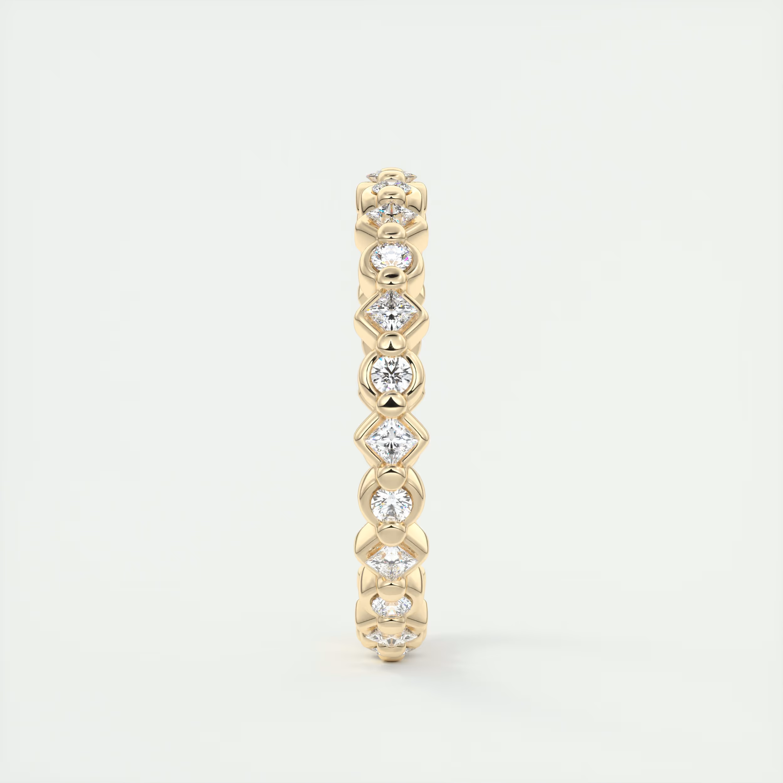 Princess and Round Eternity Band (0.50 TCW)