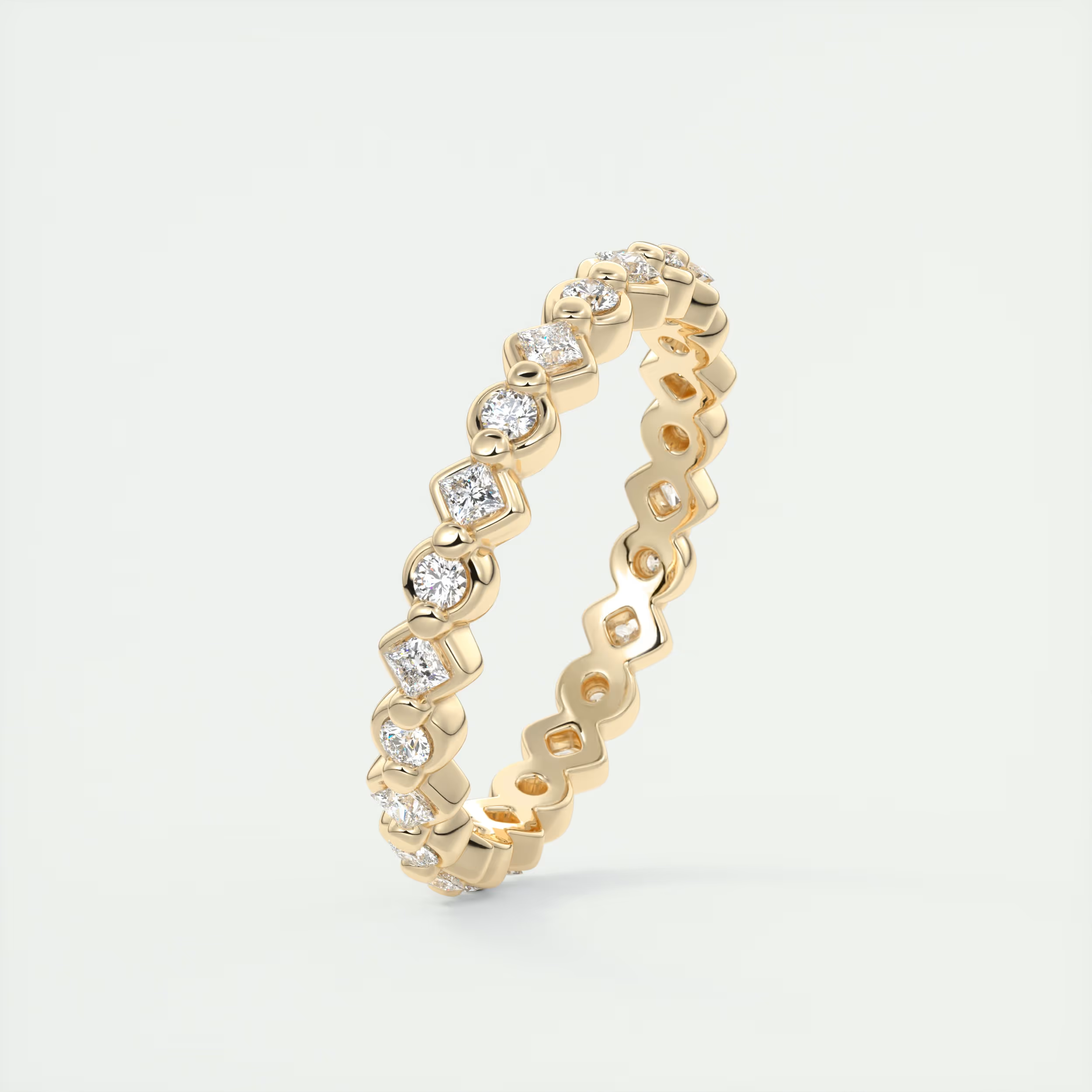 Princess and Round Eternity Band (0.50 TCW)