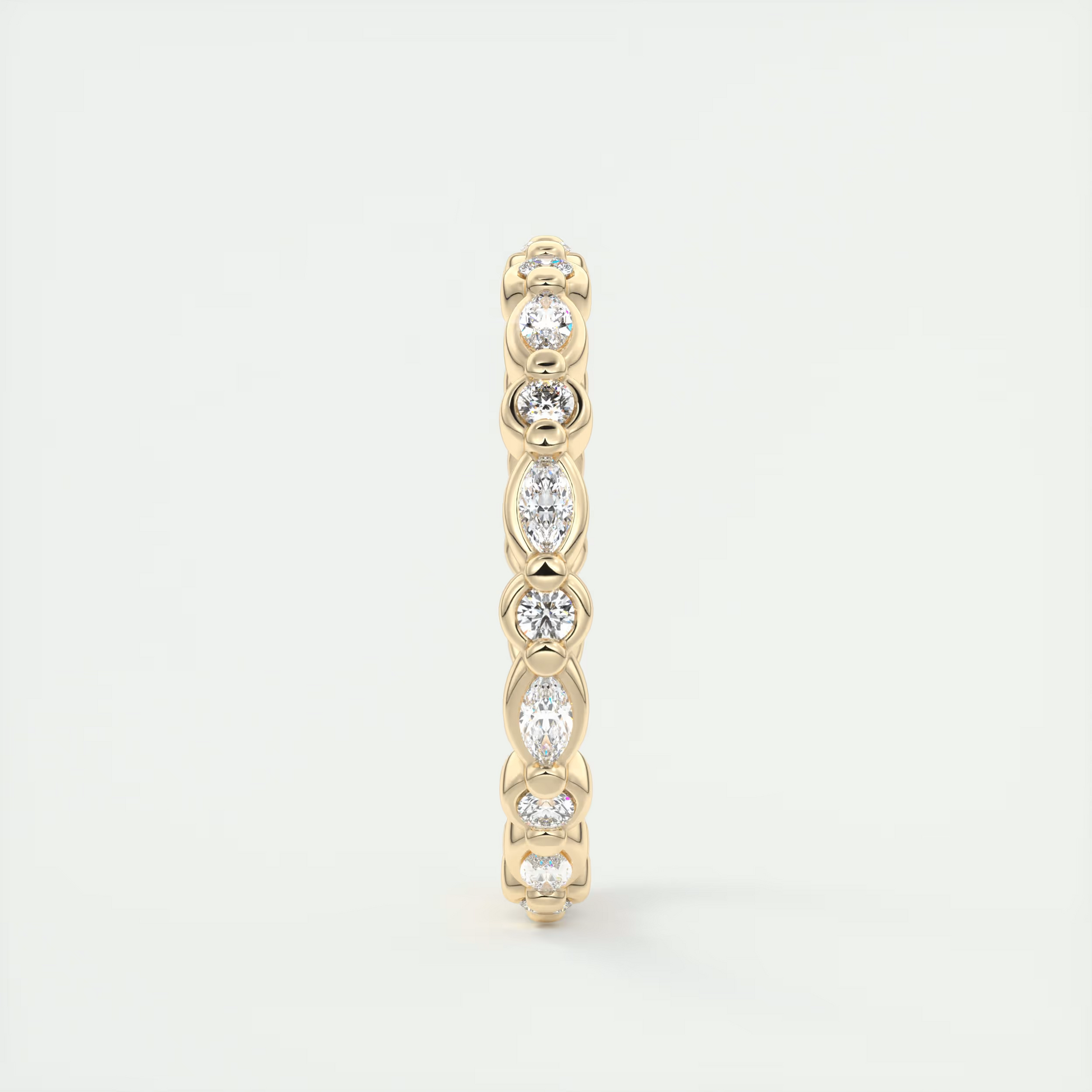 Marquise and Round Eternity Band (0.40 TCW)