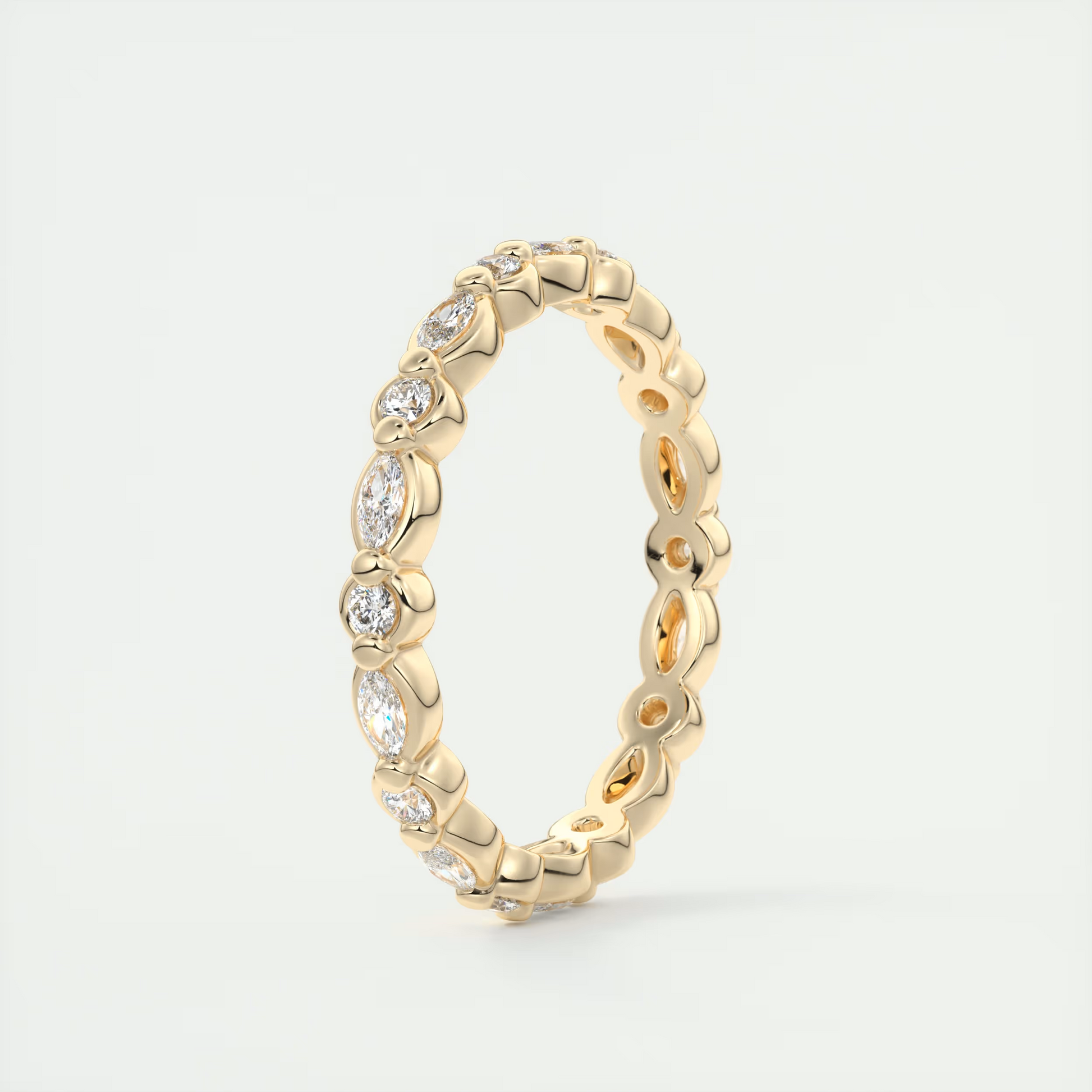 Marquise and Round Eternity Band (0.40 TCW)