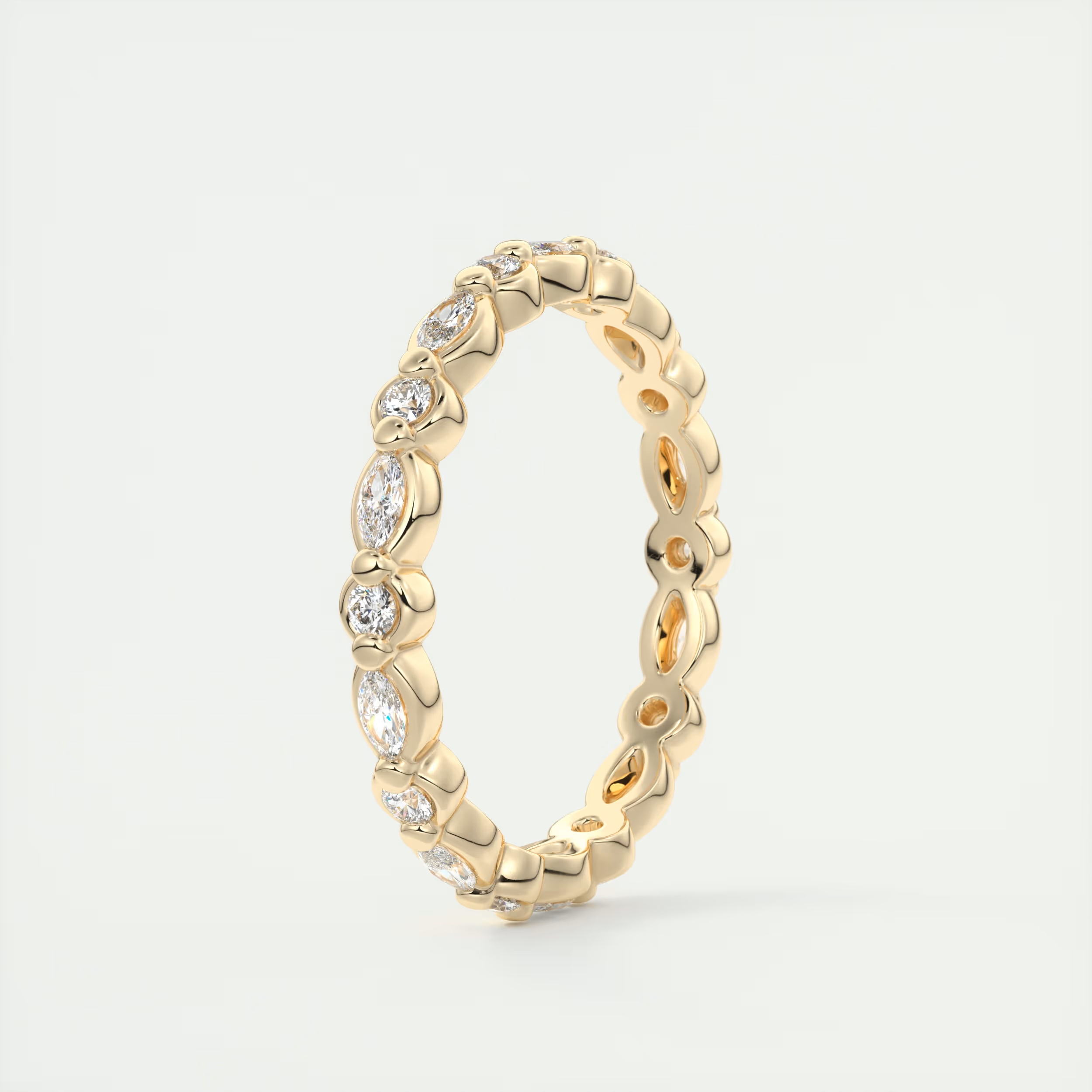 Marquise and Round Eternity Band (0.40 TCW)