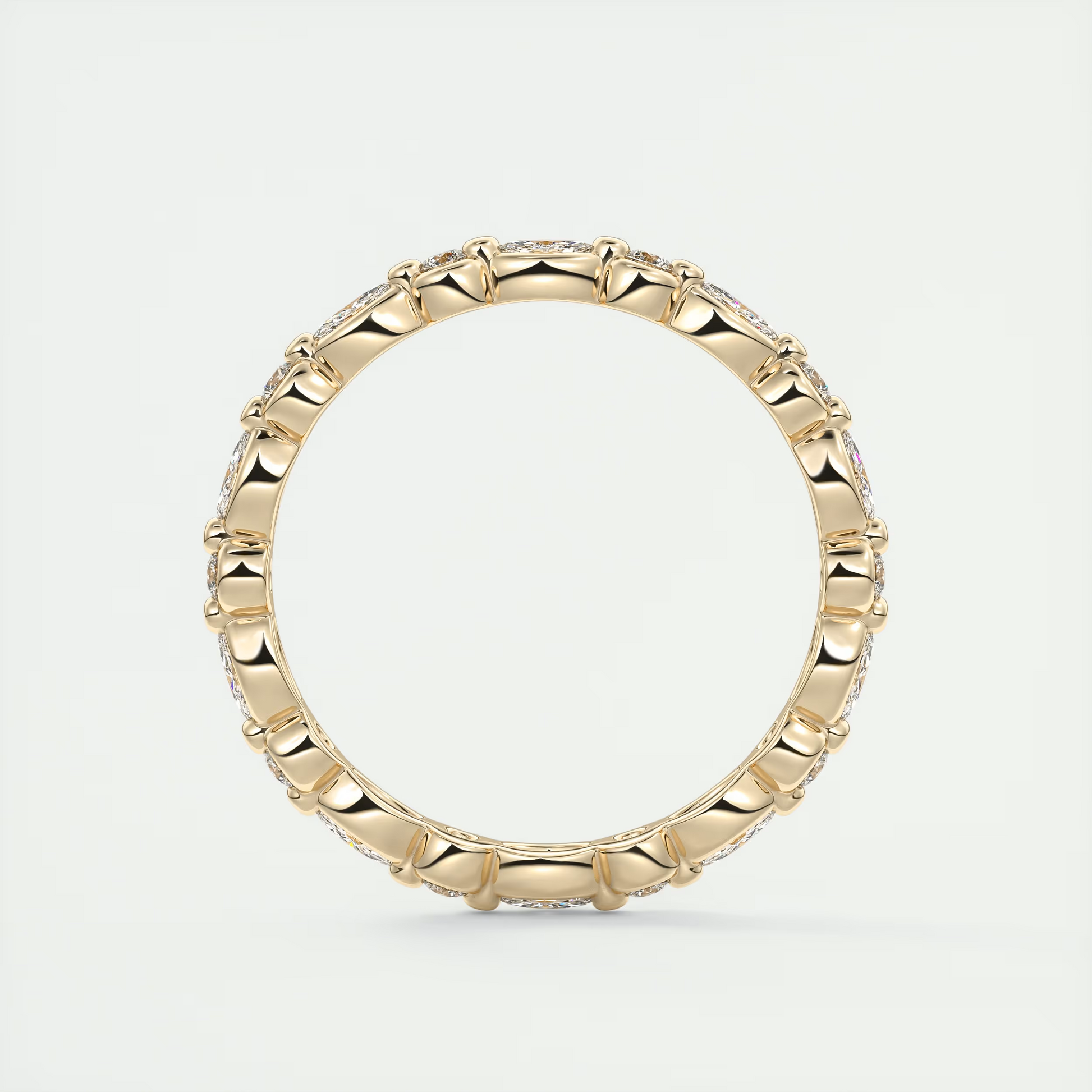 Marquise and Round Eternity Band (0.40 TCW)