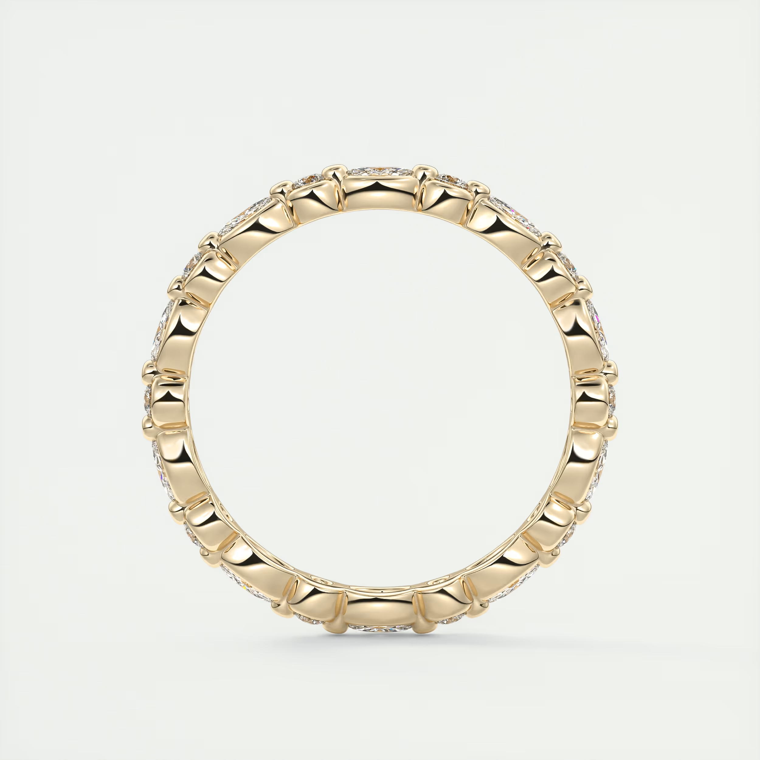 Marquise and Round Eternity Band (0.40 TCW)