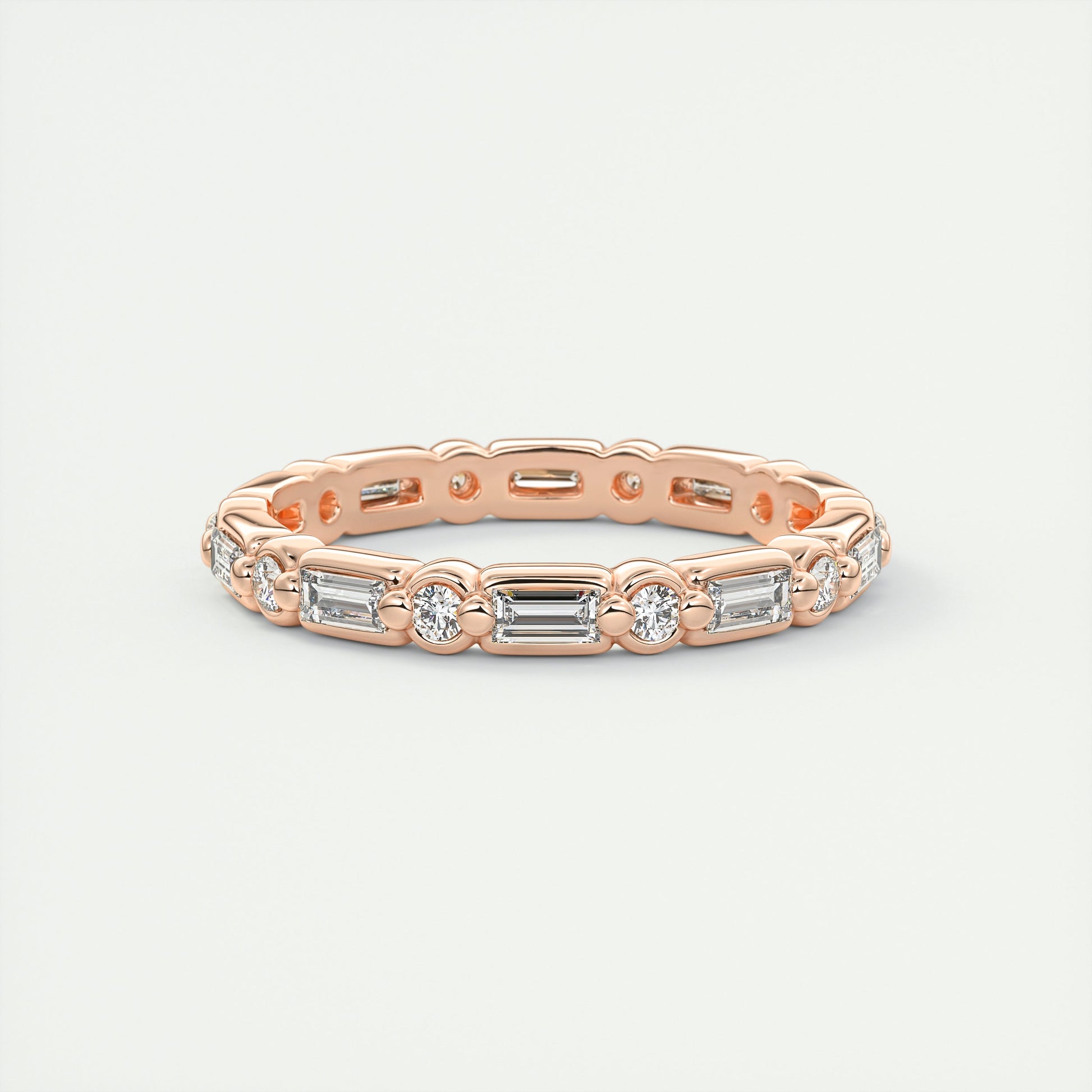 Baguette and Round Eternity Band (0.70 TCW)