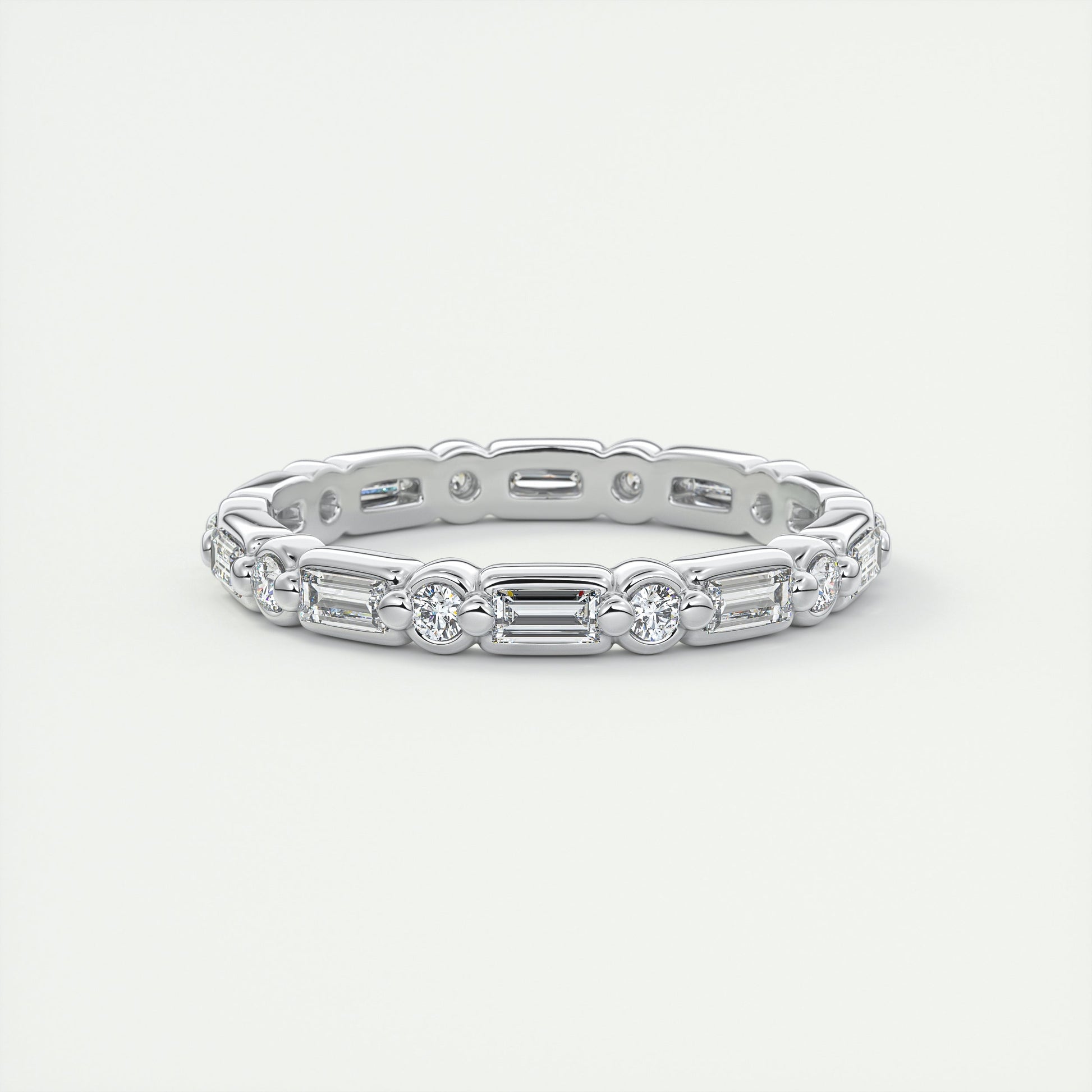 Baguette and Round Eternity Band (0.70 TCW)