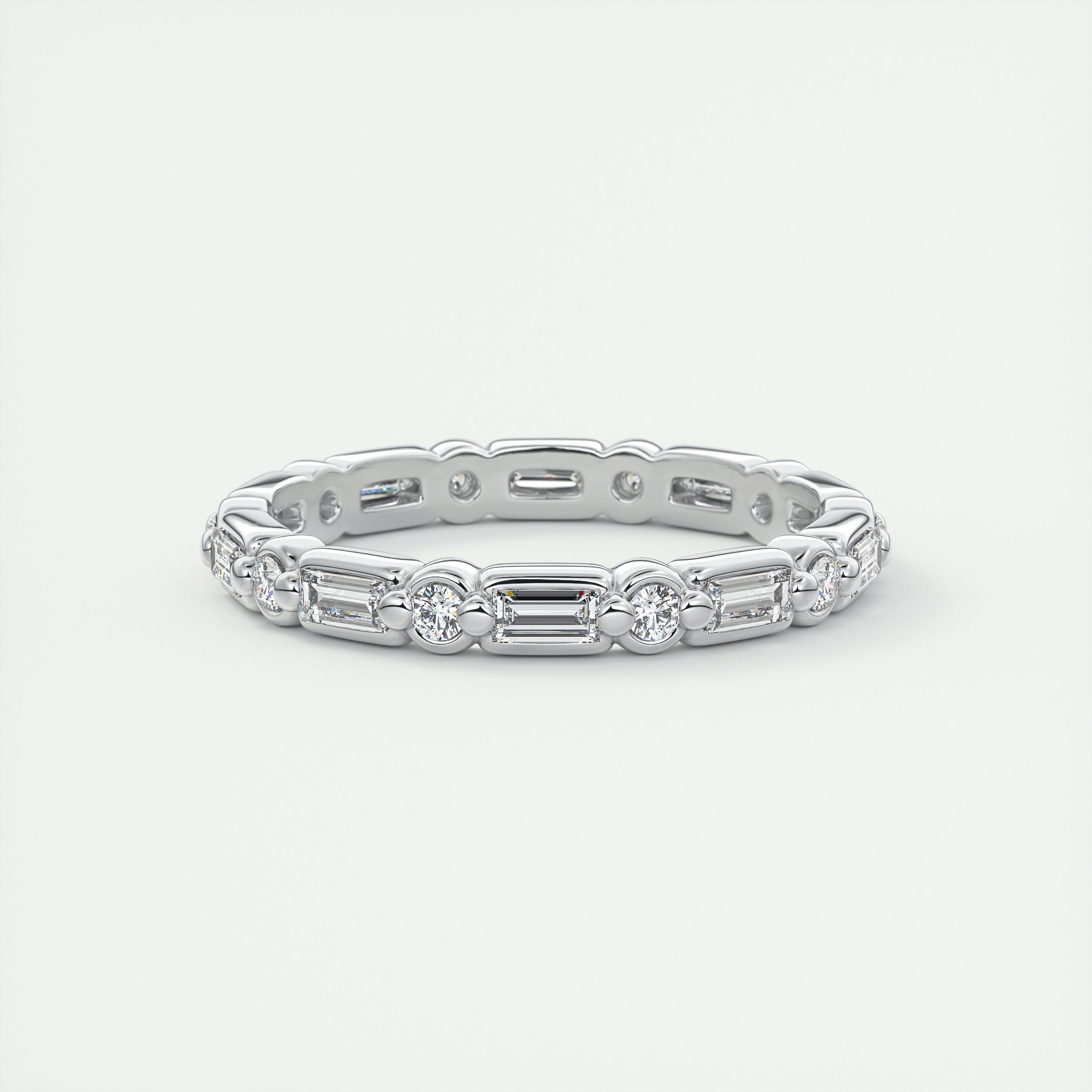 Baguette and Round Eternity Band (0.70 TCW)