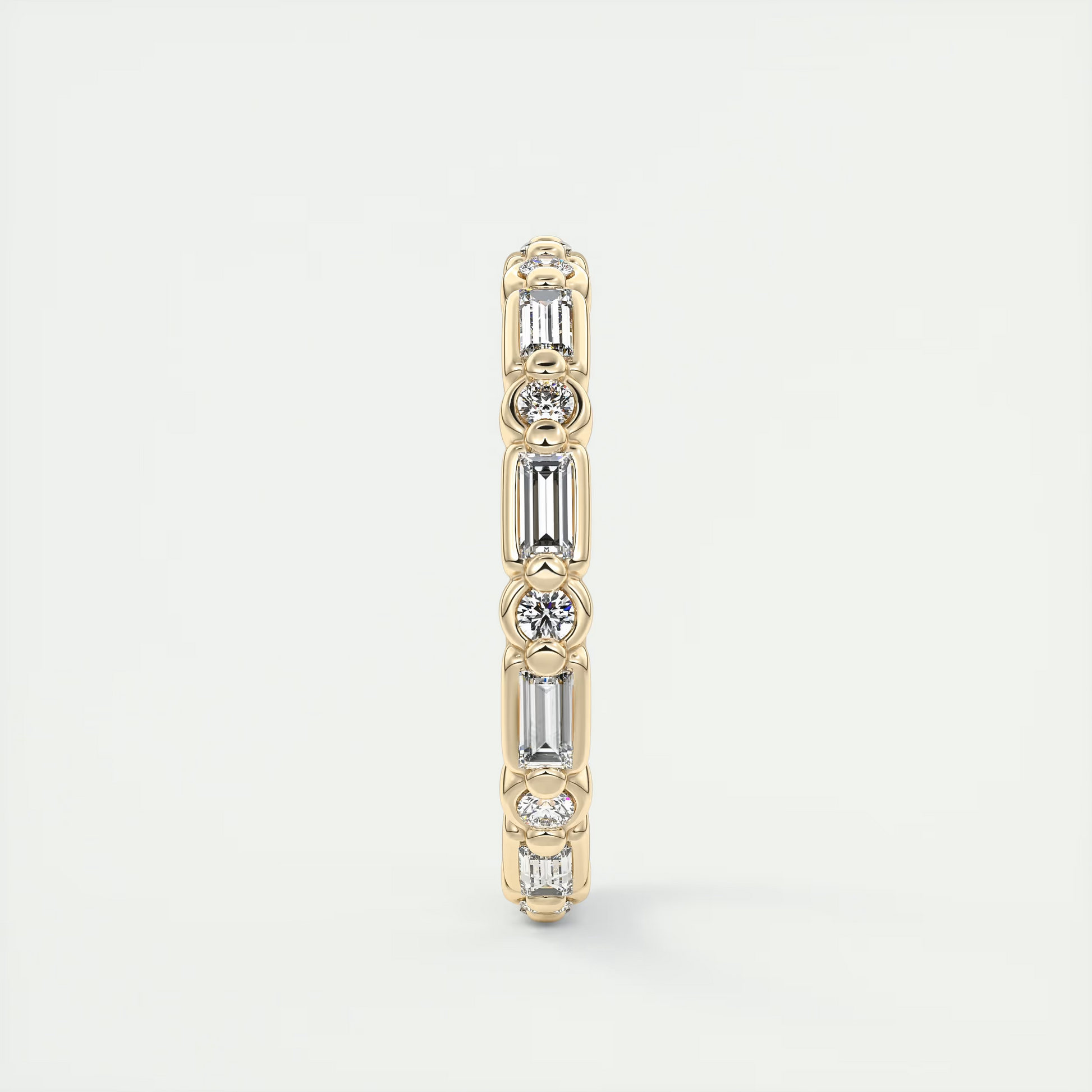 Baguette and Round Eternity Band (0.70 TCW)