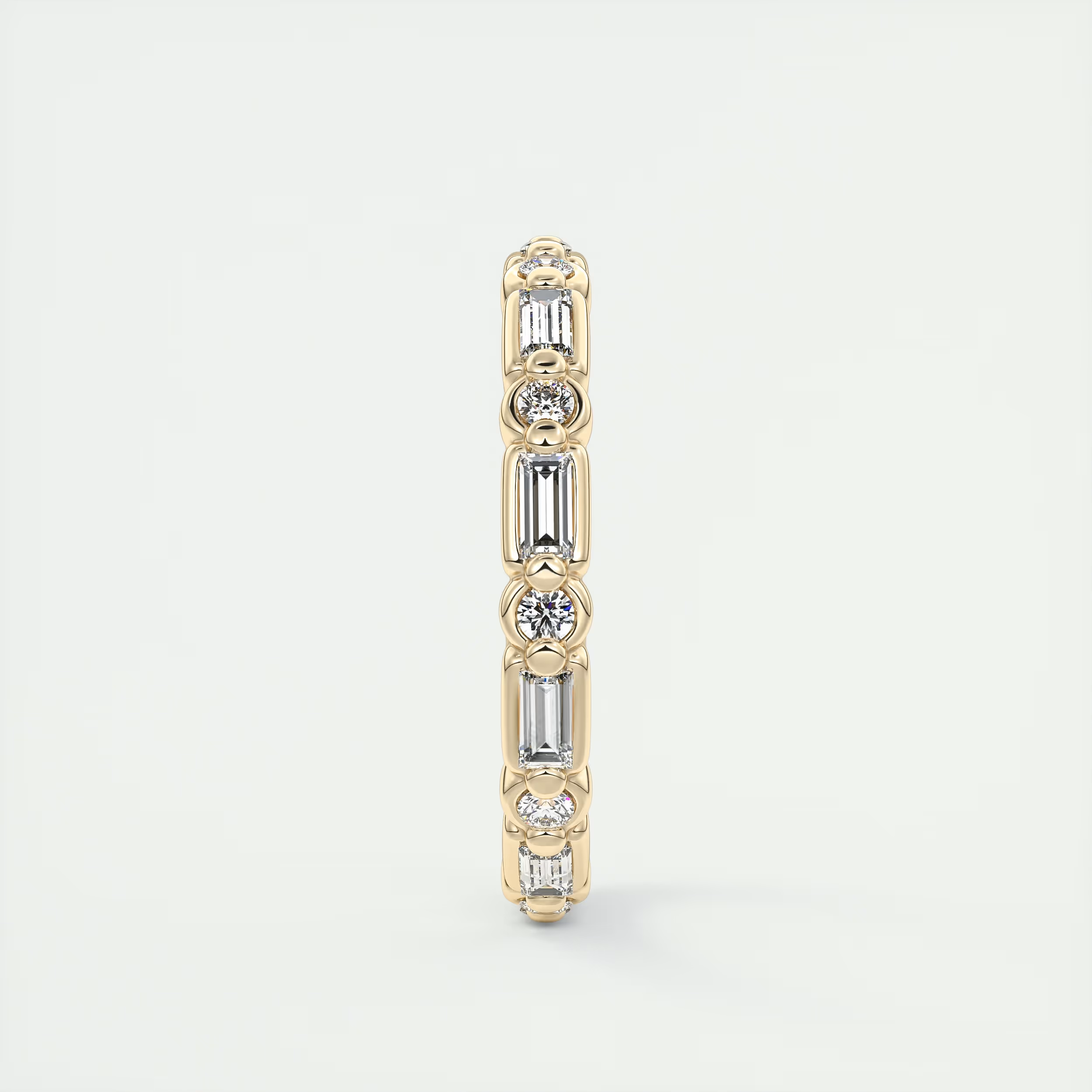 Baguette and Round Eternity Band (0.70 TCW)