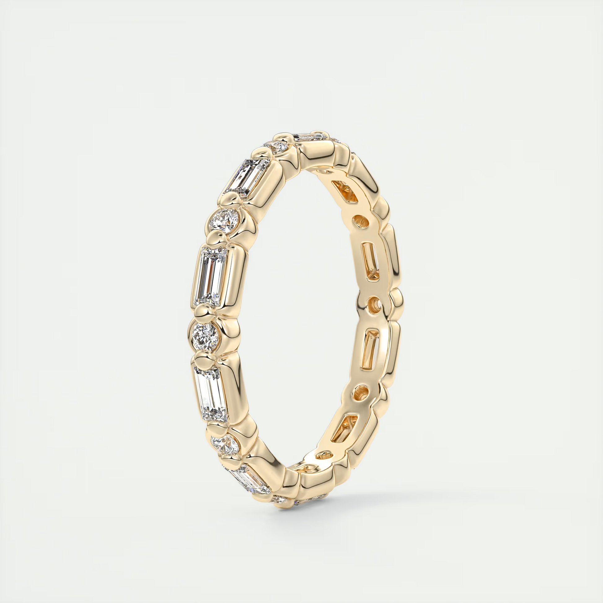 Baguette and Round Eternity Band (0.70 TCW)
