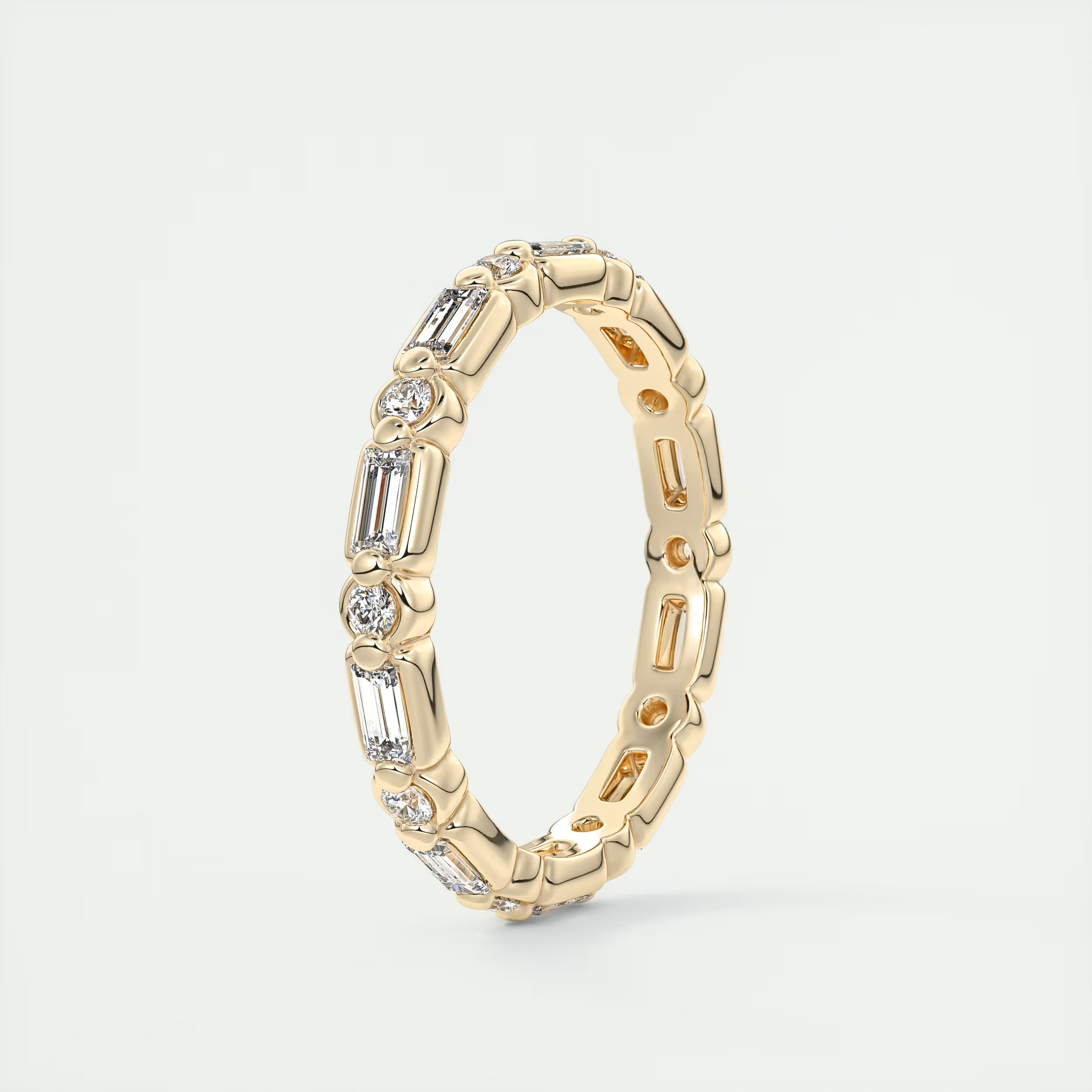 Baguette and Round Eternity Band (0.70 TCW)