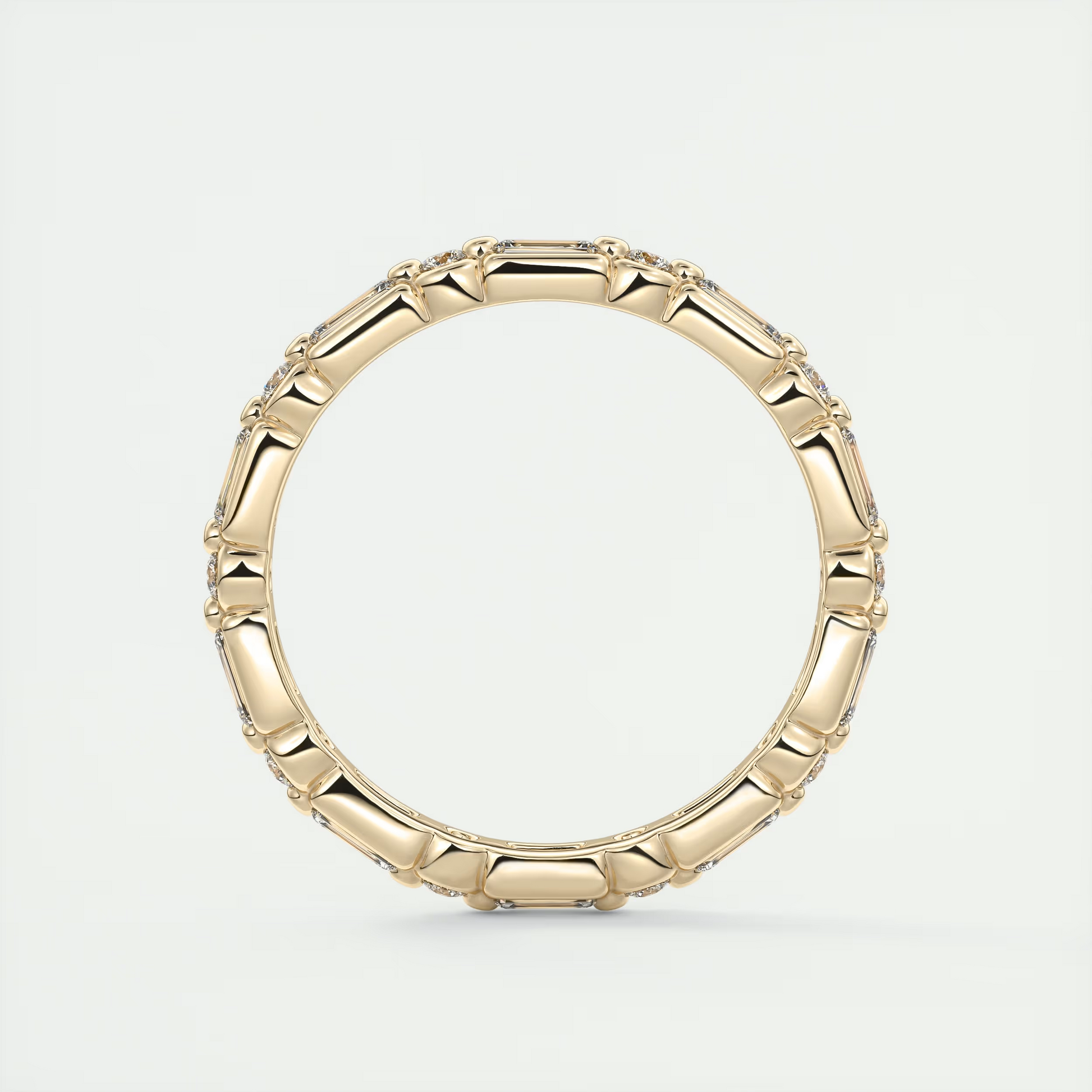 Baguette and Round Eternity Band (0.70 TCW)