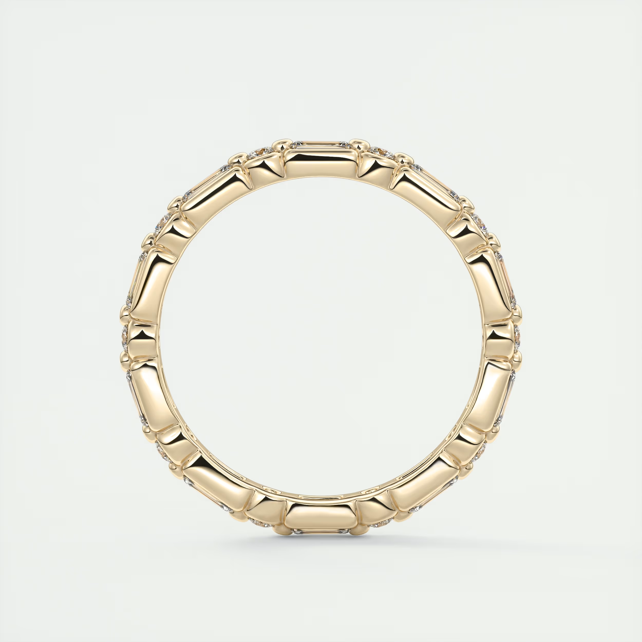 Baguette and Round Eternity Band (0.70 TCW)