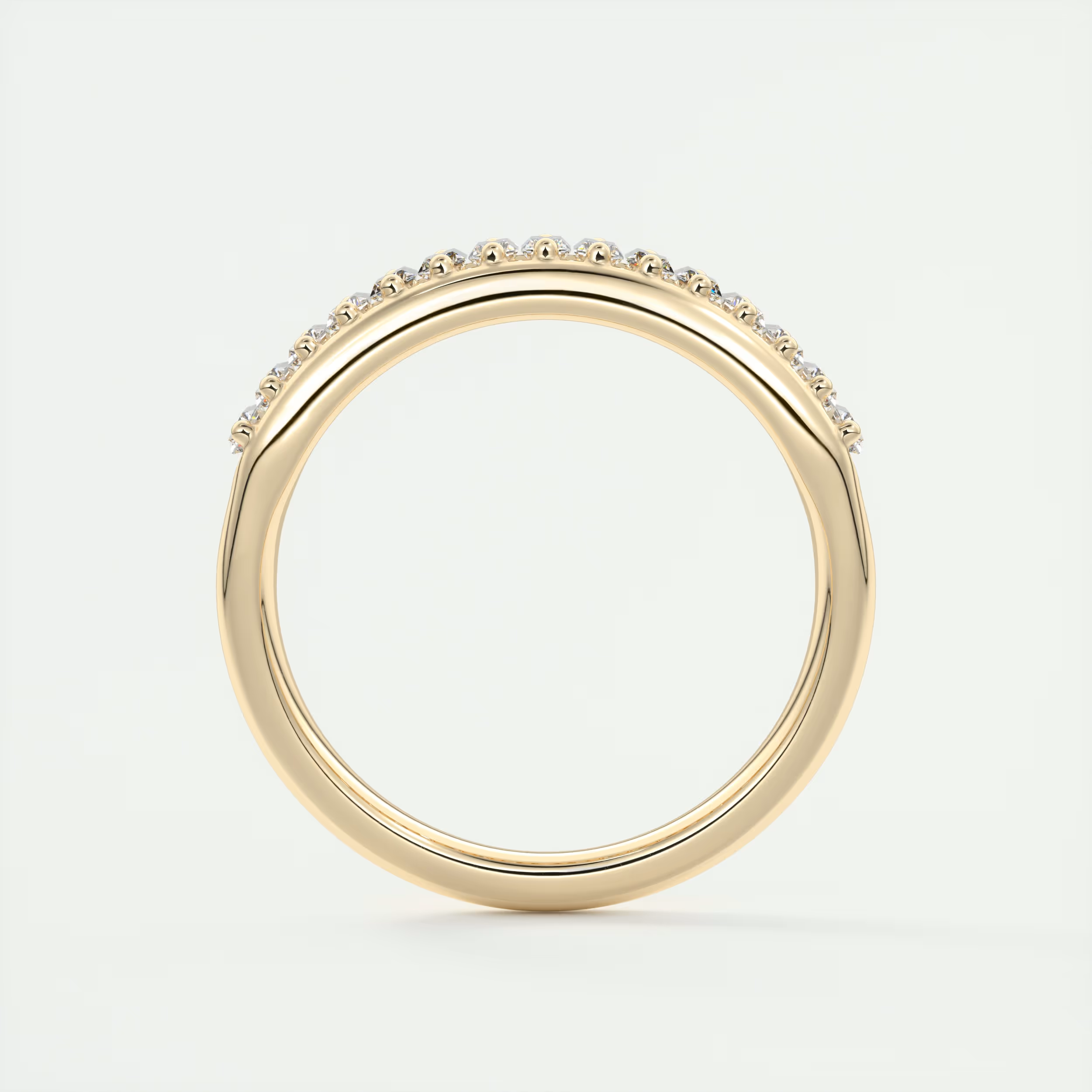 Prong Set Baguette Half Eternity Band (0.75 TCW)