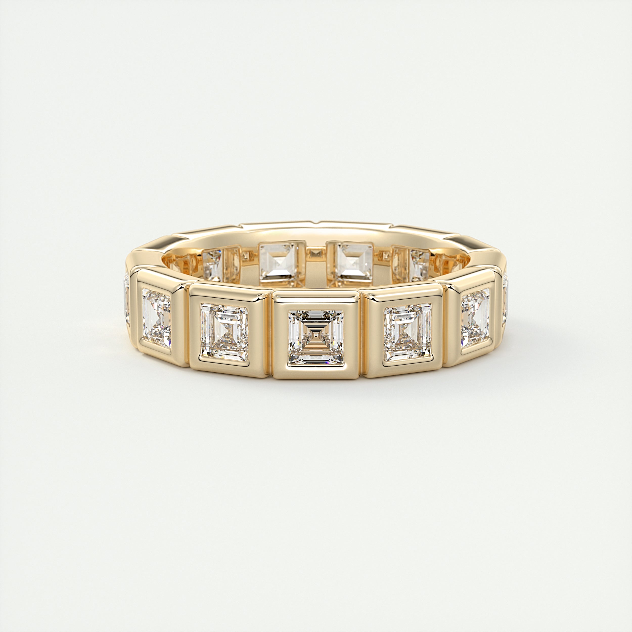 3mm Carré Bezel Eternity Band