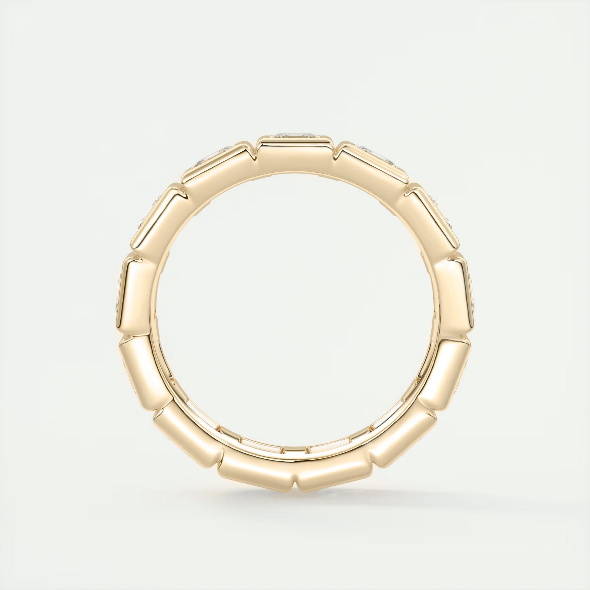3mm Carré Bezel Eternity Band