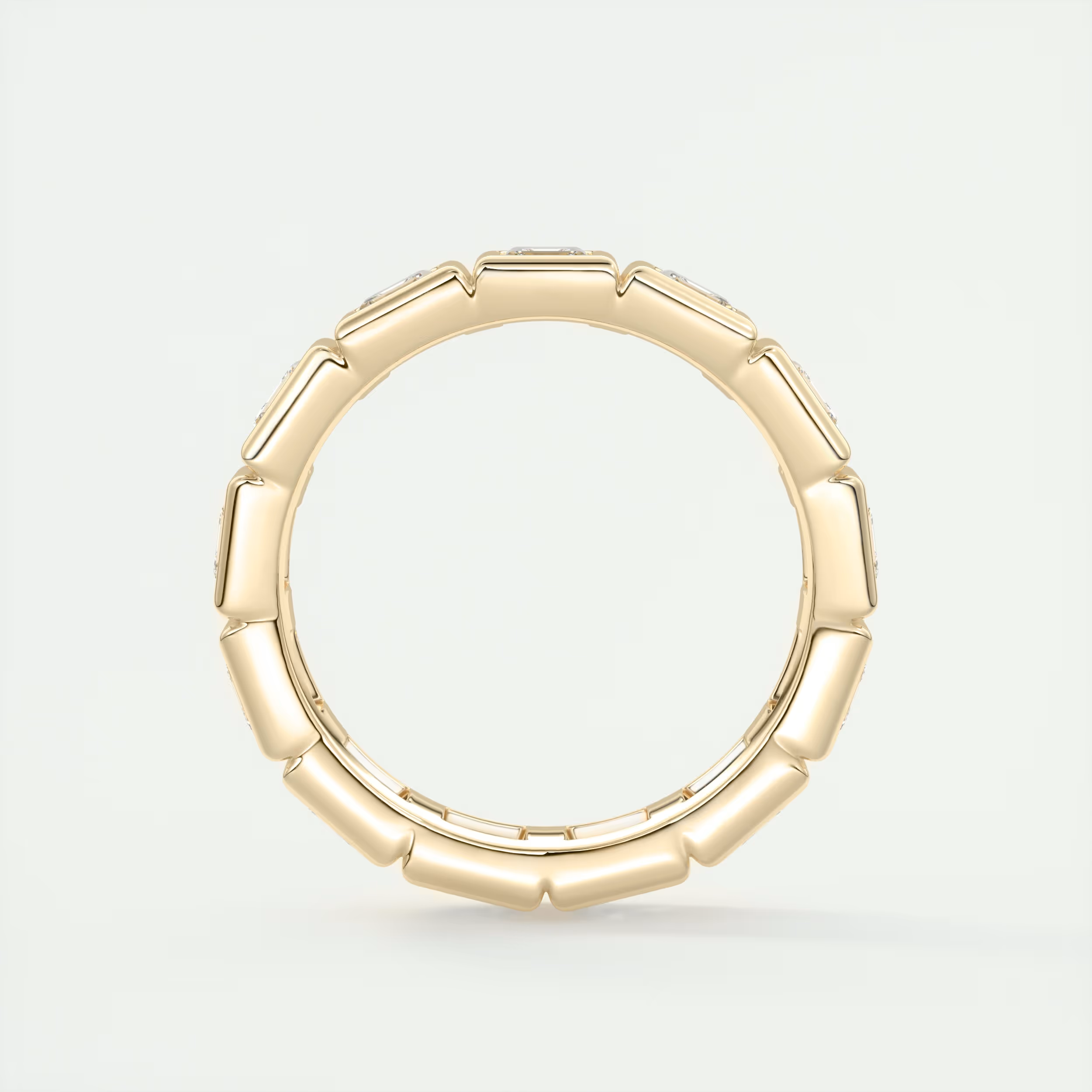 3mm Carré Bezel Eternity Band