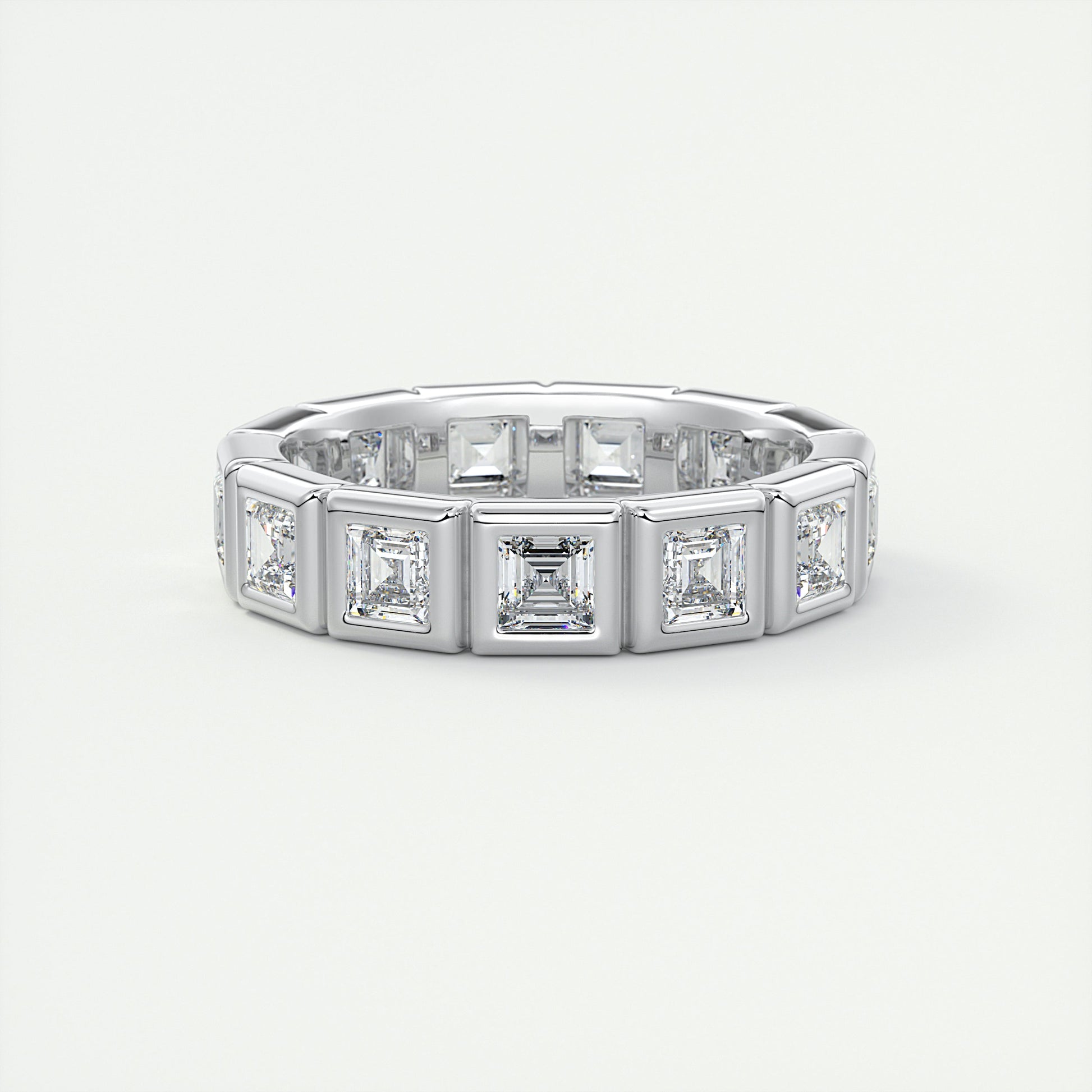 3mm Carré Bezel Eternity Band