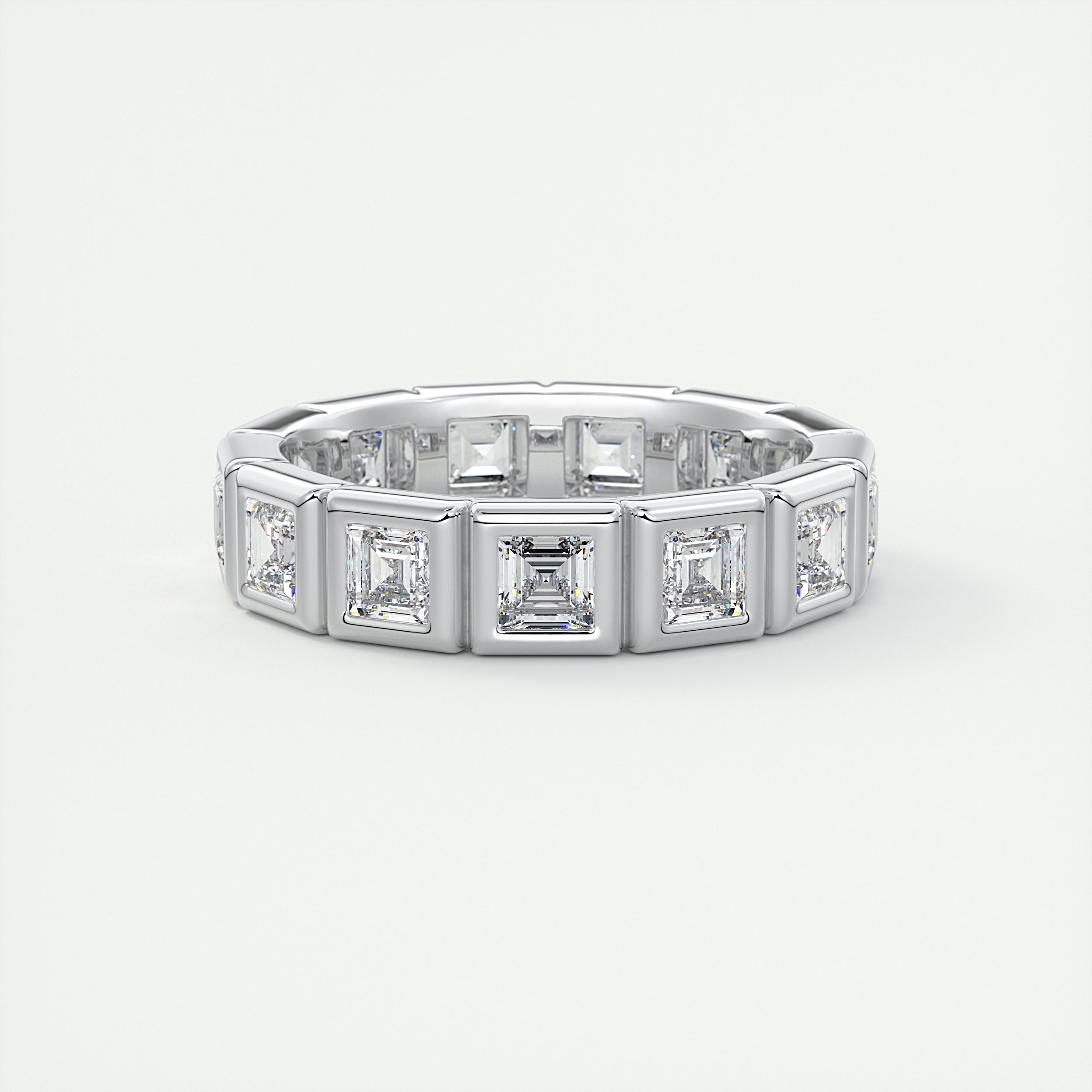 3mm Carré Bezel Eternity Band