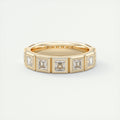 3mm Carré Bezel Half Eternity Band