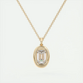 1.5 Carat Emerald Bezel Pendant