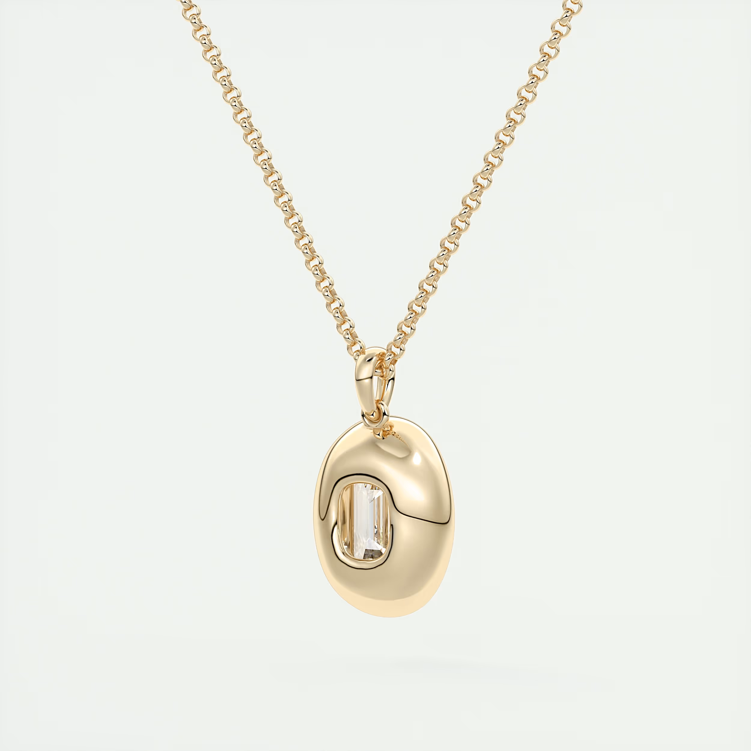 1.5 Carat Emerald Bezel Pendant