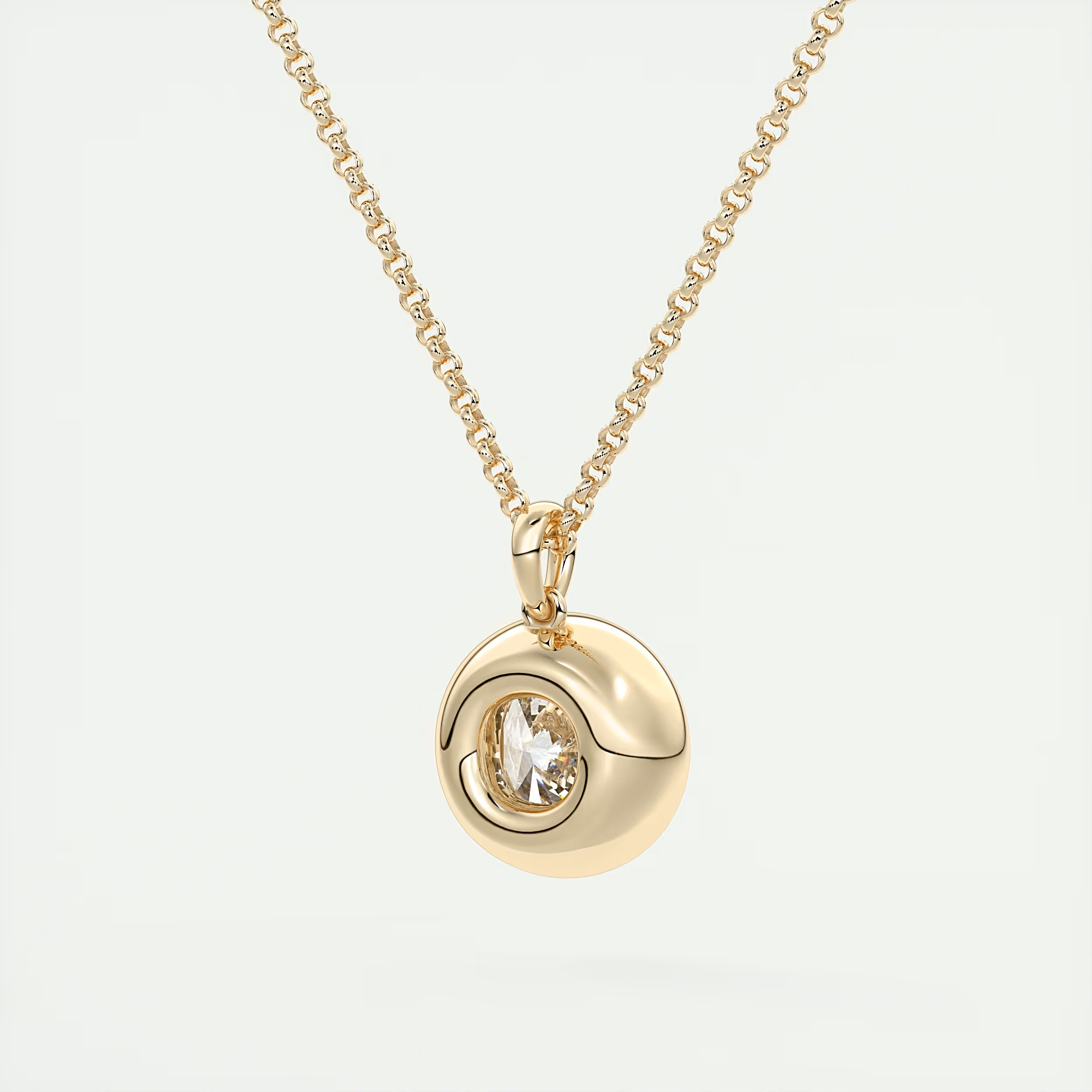 1.5 Carat Cushion Bezel Pendant