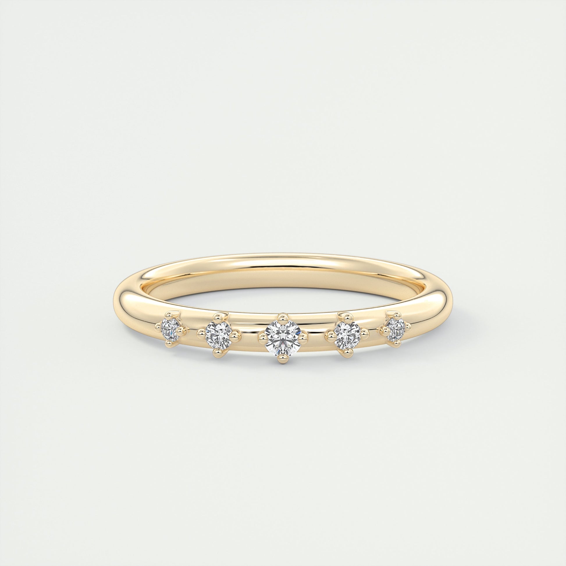 Graduated Pavé Diamond Wedding Band (0.05 TCW)