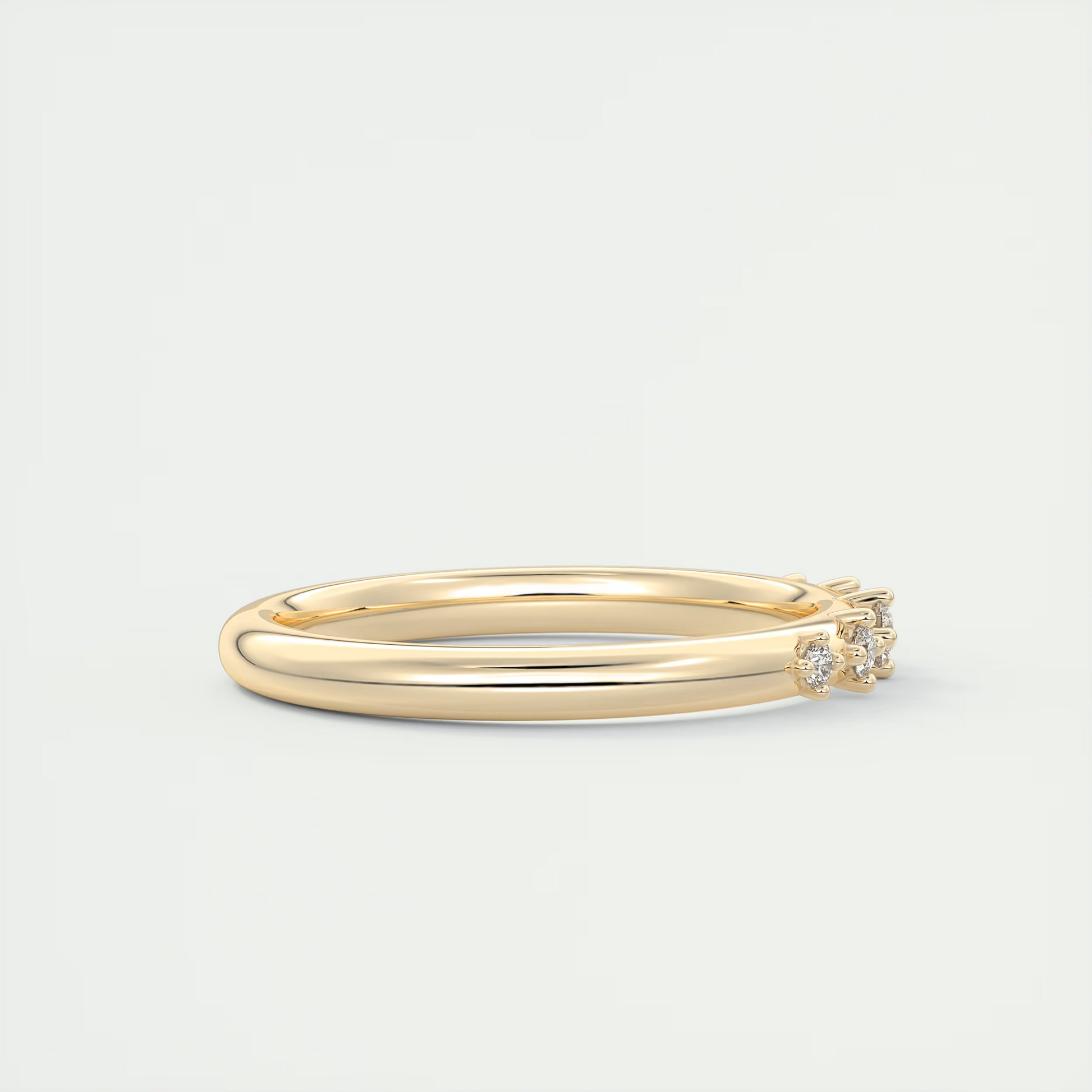 Graduated Pavé Diamond Wedding Band (0.05 TCW)