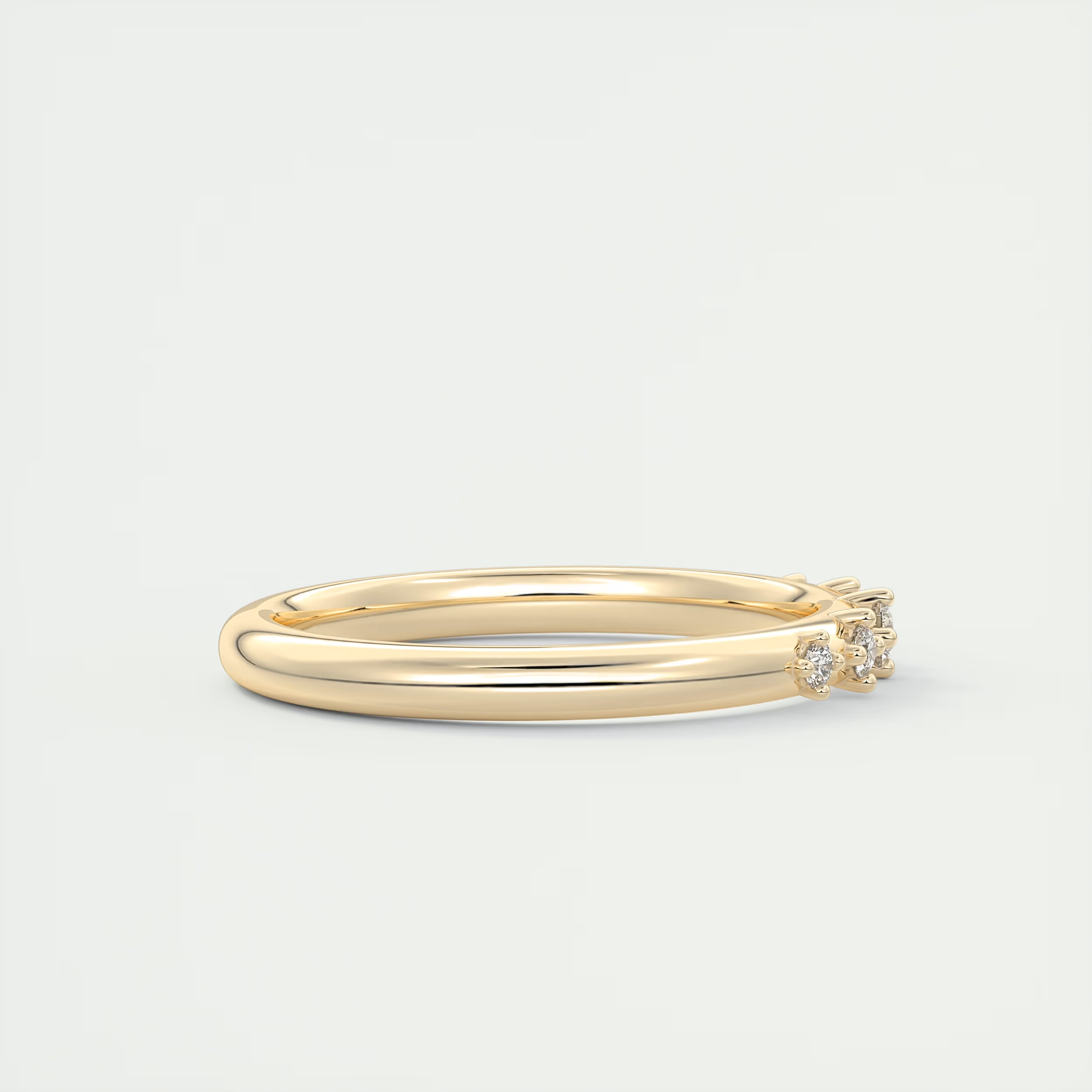 Graduated Pavé Diamond Wedding Band (0.05 TCW)