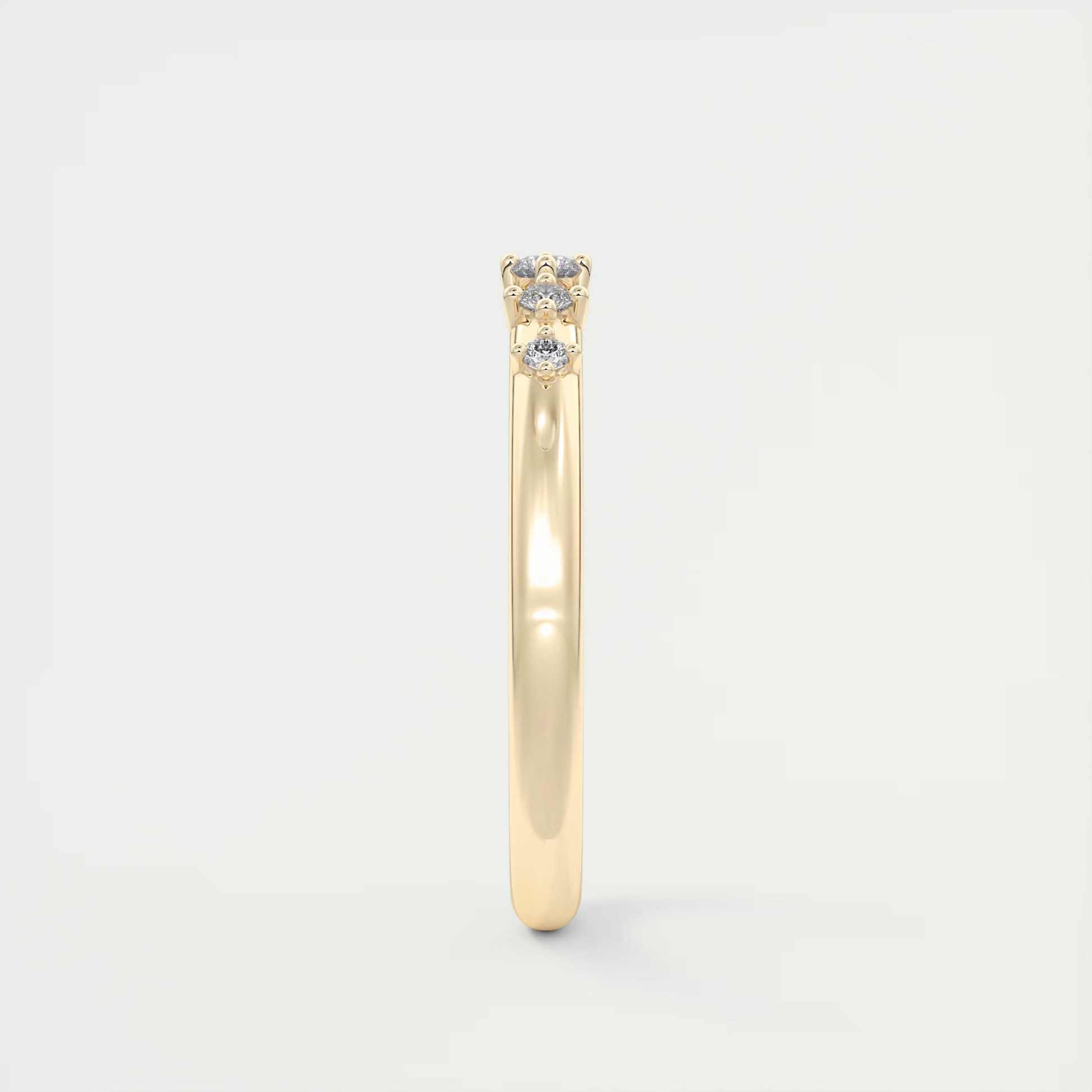 Graduated Pavé Diamond Wedding Band (0.05 TCW)